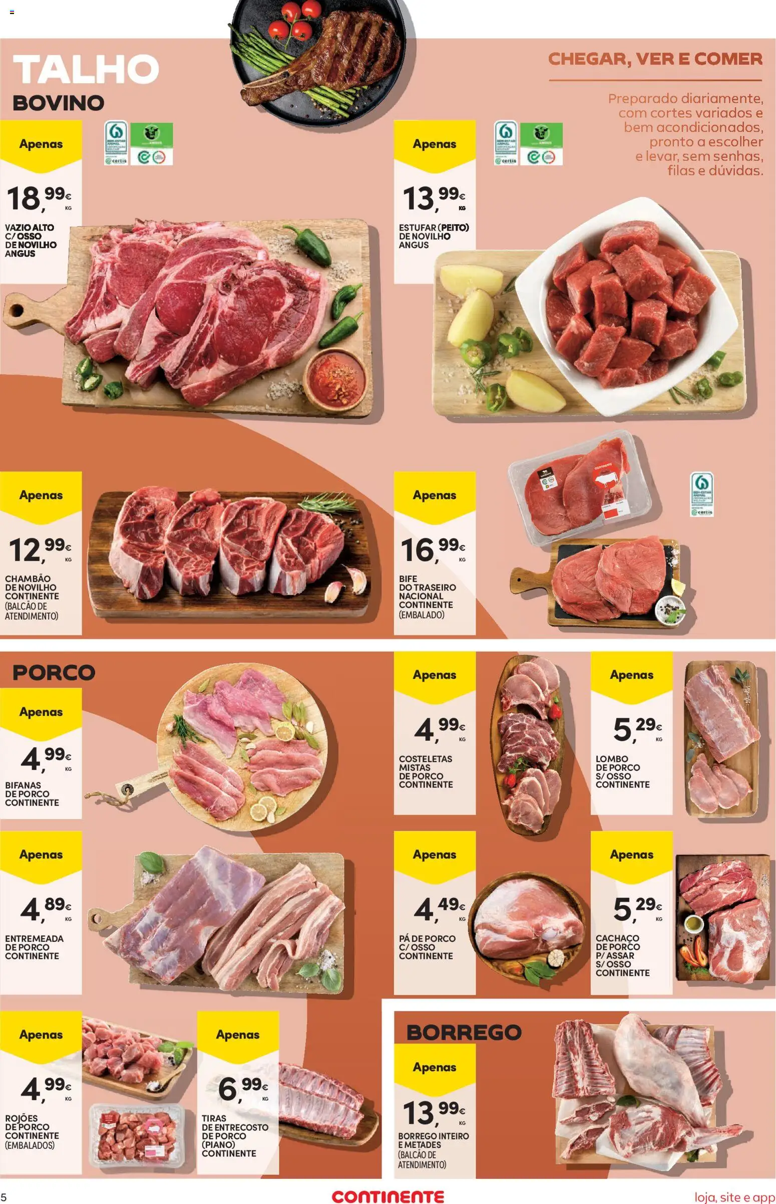 Continente Semanal Continente Bom Dia │ válido de 17.03.2026 | Página: 5 | Produtos: Lombo, Pá