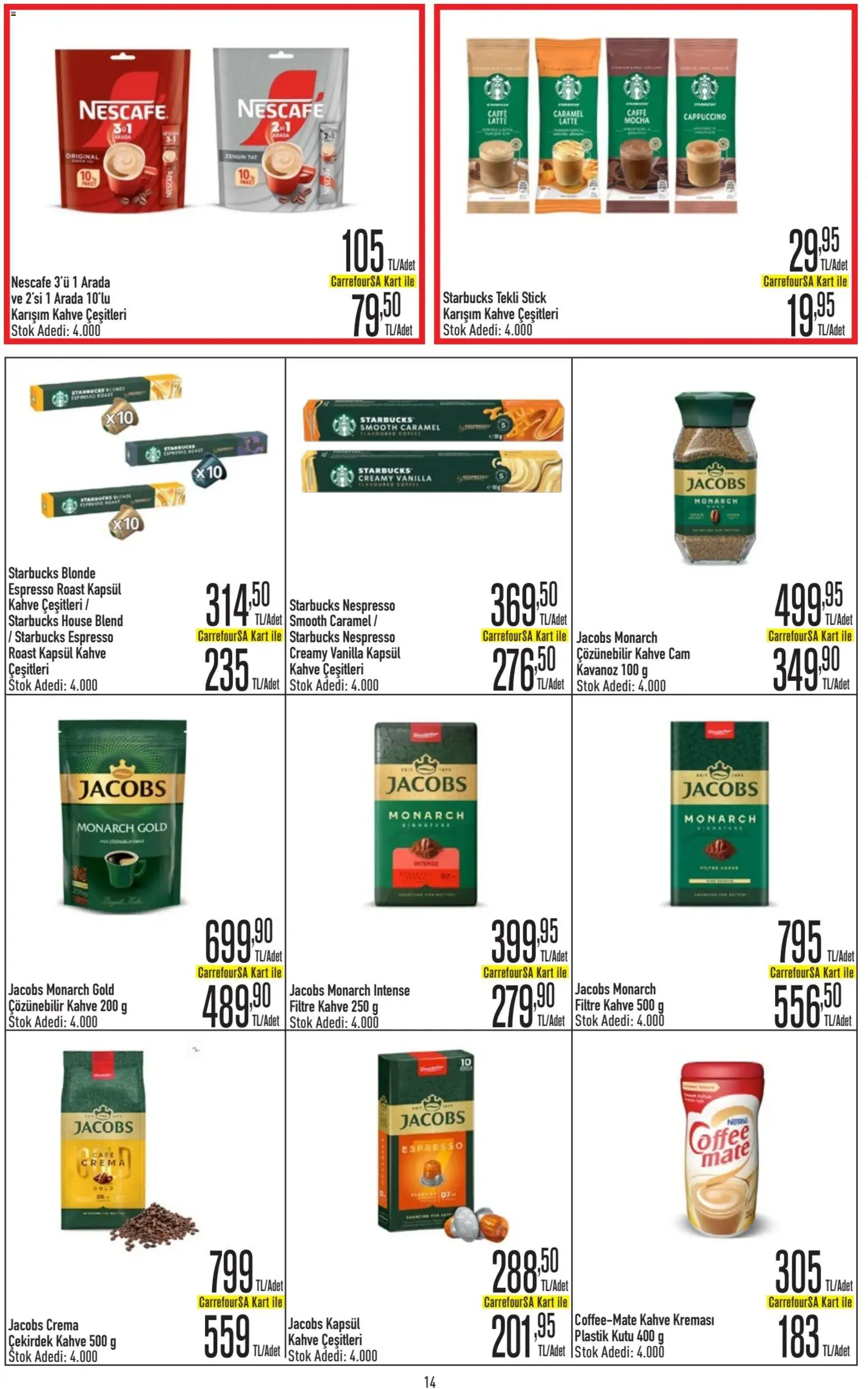 CarrefourSA Katalog - 09.04.2026 tarihinden itibaren geçerlidir | Sayfa: 15 | Ürünler: Kutu, Kahve