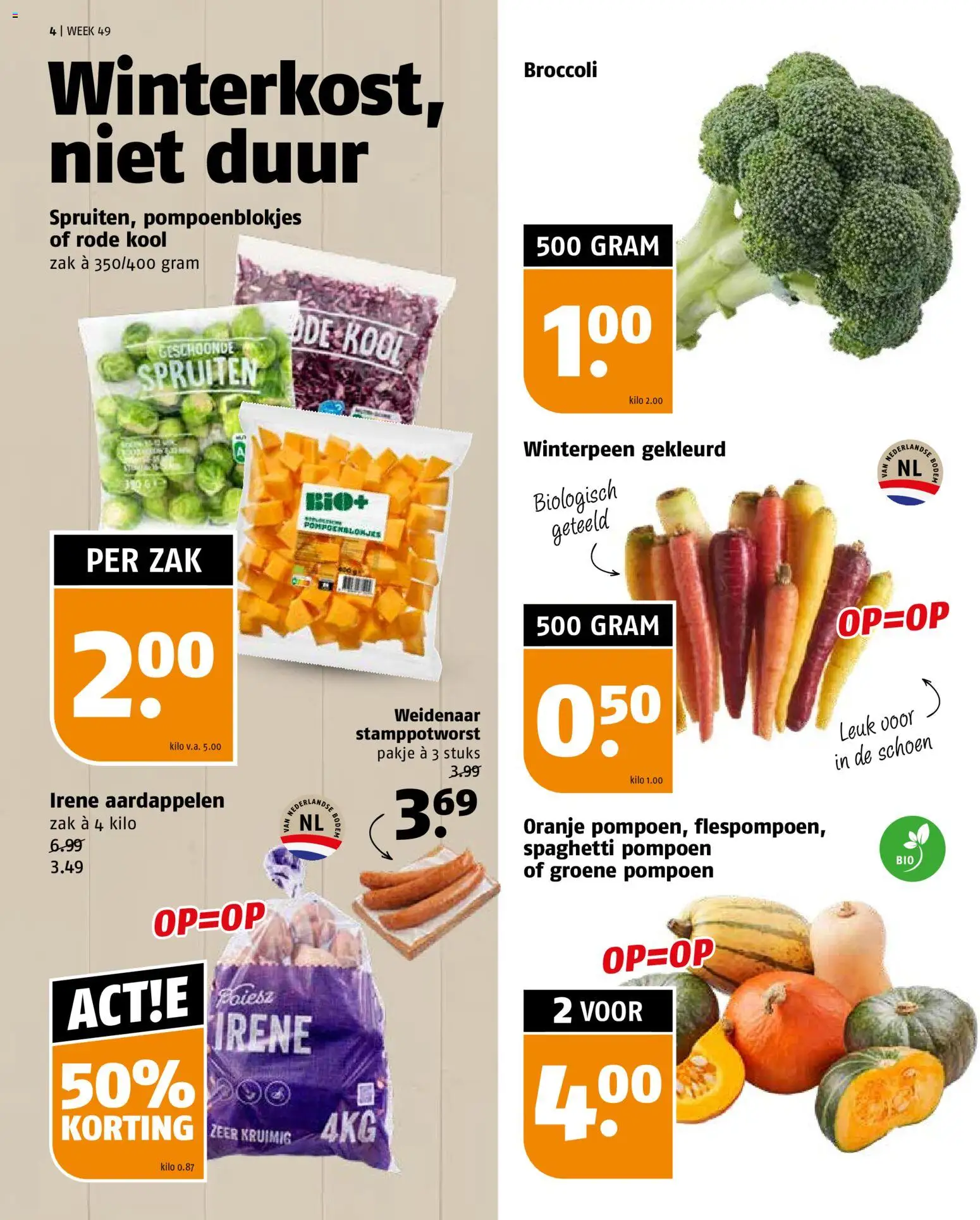 {H1} | Pagina: 4 | Producten: Pompoen, Kool, Broccoli, Zak