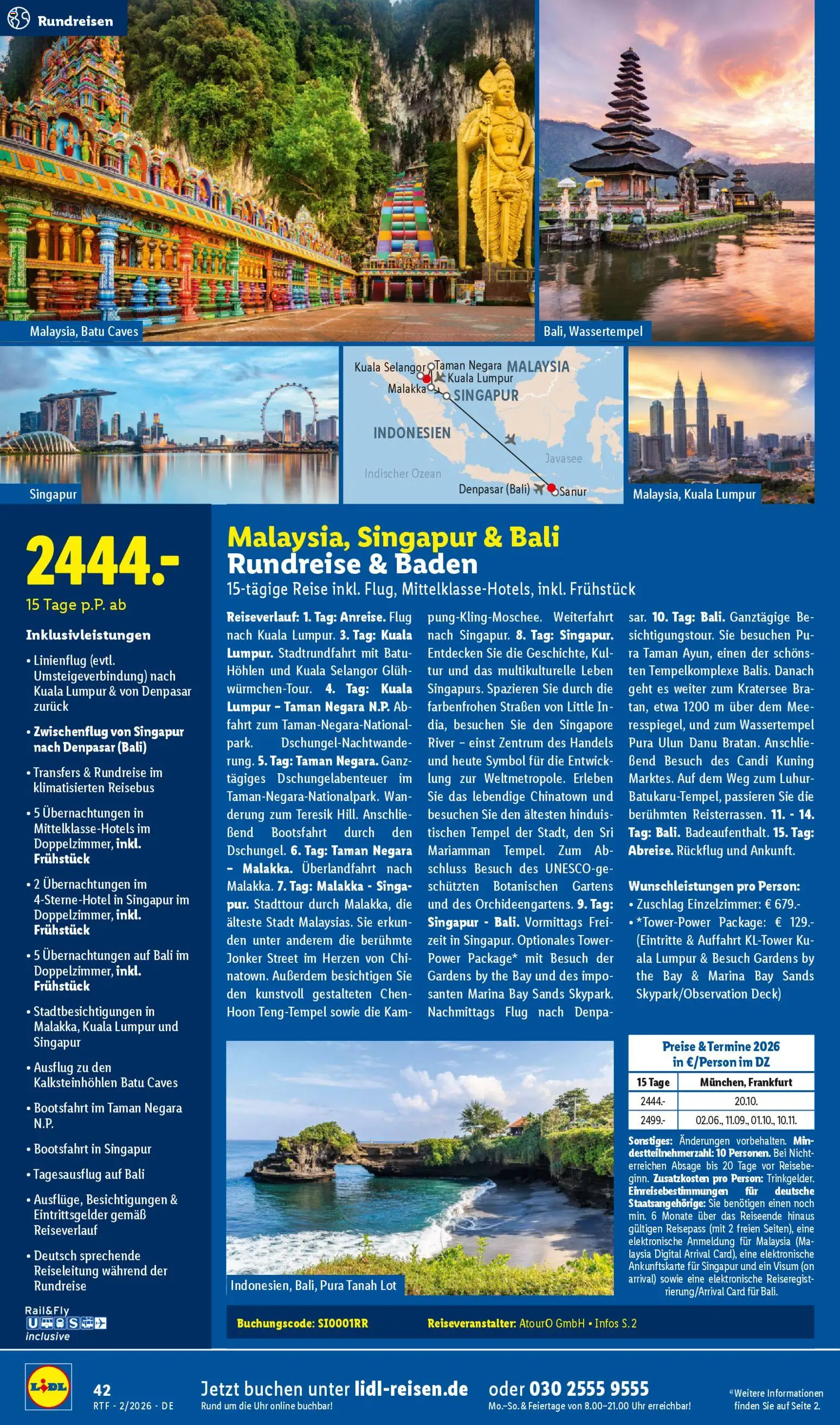 Lidl Reisen Prospekt 	 – gültig ab 14.02.2026 | Seite: 42 | Produkte: Tür, Uhr