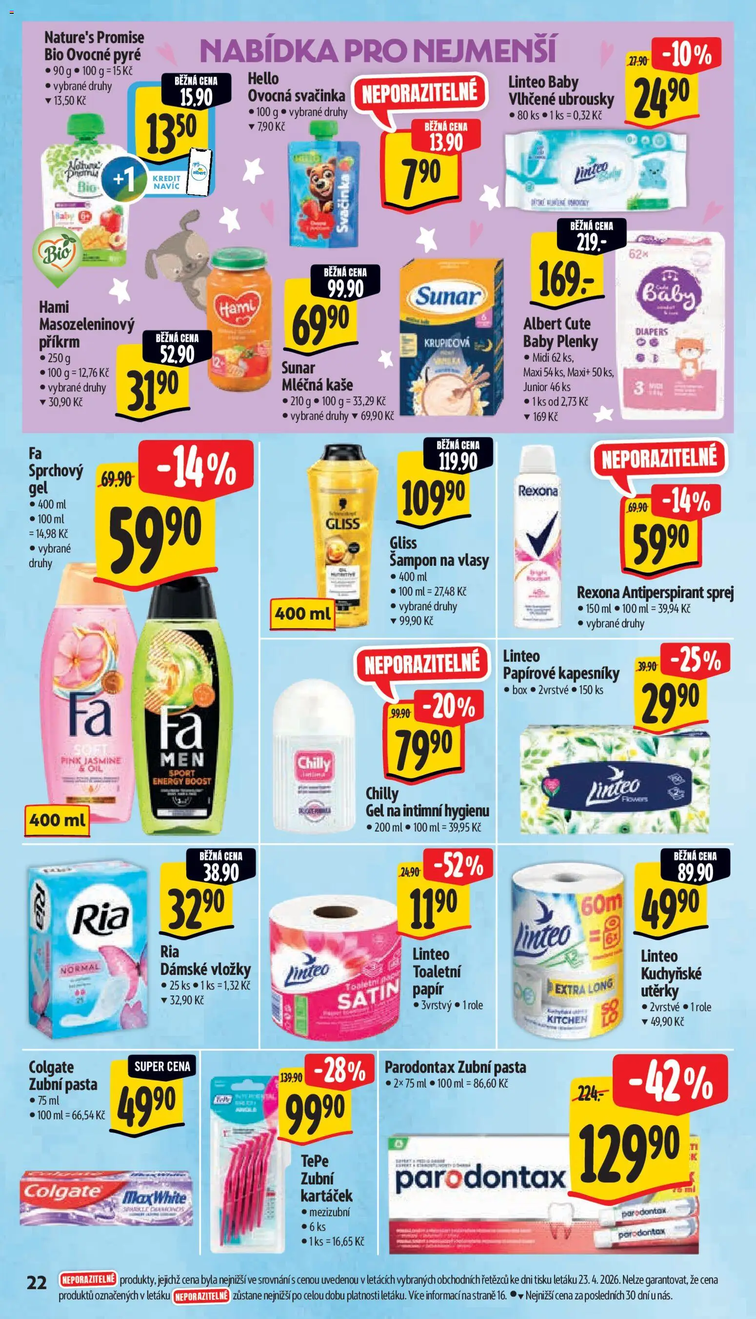 Albert leták - Supermarket od 29.04.2026 | Strana: 30 | Produkty: Parodontax, Sunar, Rexona, Šampon