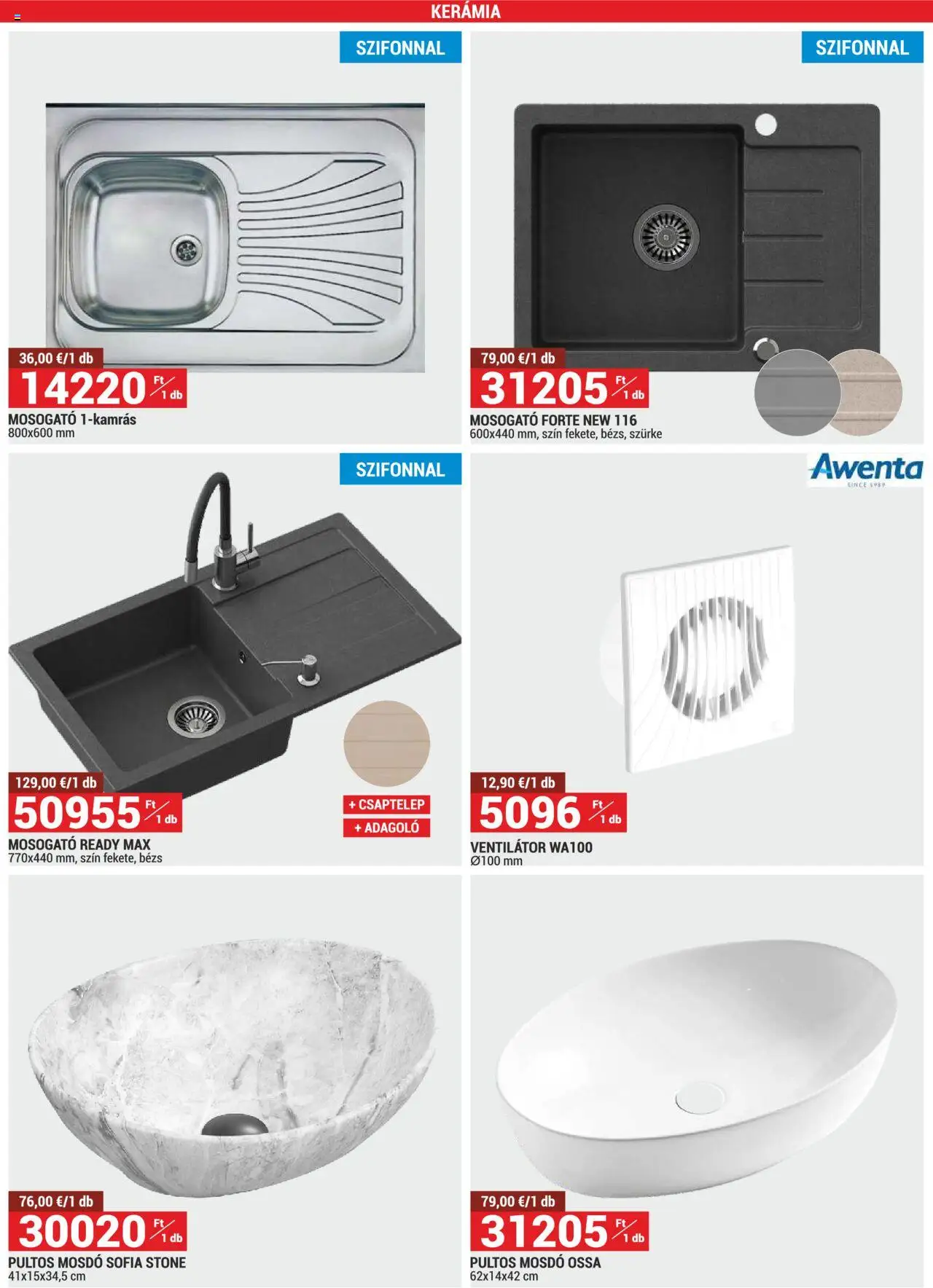 Merkury Market akciós ujság - amely érvényes a következő dátumtól: 01.10.2025 | Oldal: 17 | Termékek: Csaptelep, Ventilátor, Mosdó