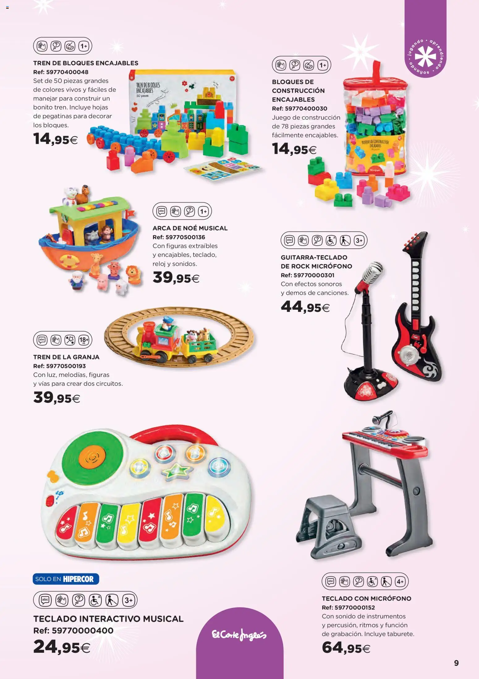 Hipercor catálogo │ válido desde el 31.10.2025 | Página: 9 | Productos: Reloj, Teclado, Micrófono