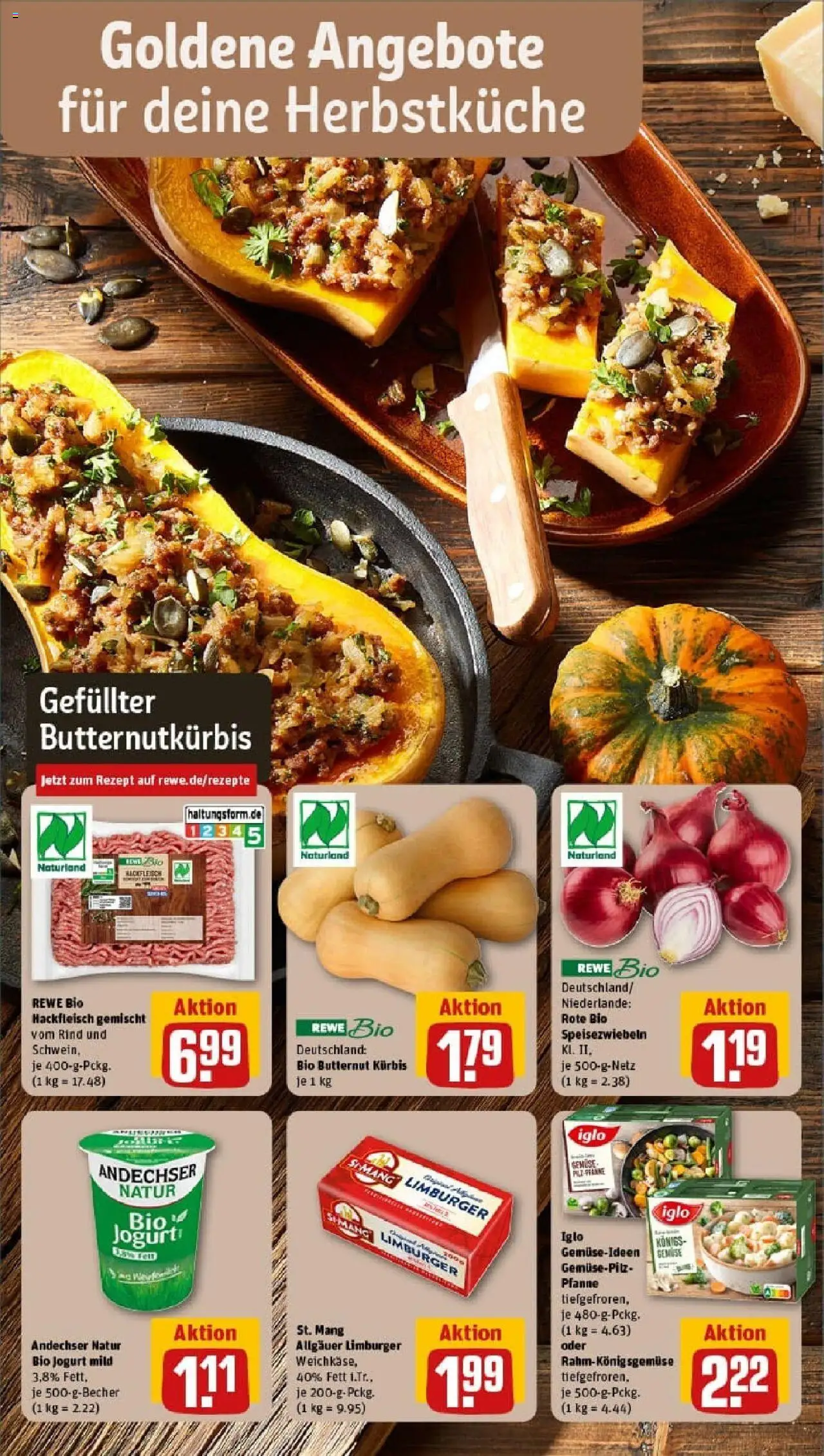 Rewe prospekt Ulm	 – gültig ab 19.10.2025 | Seite: 6 | Produkte: Iglo, Gemüse, Kürbis, Hackfleisch