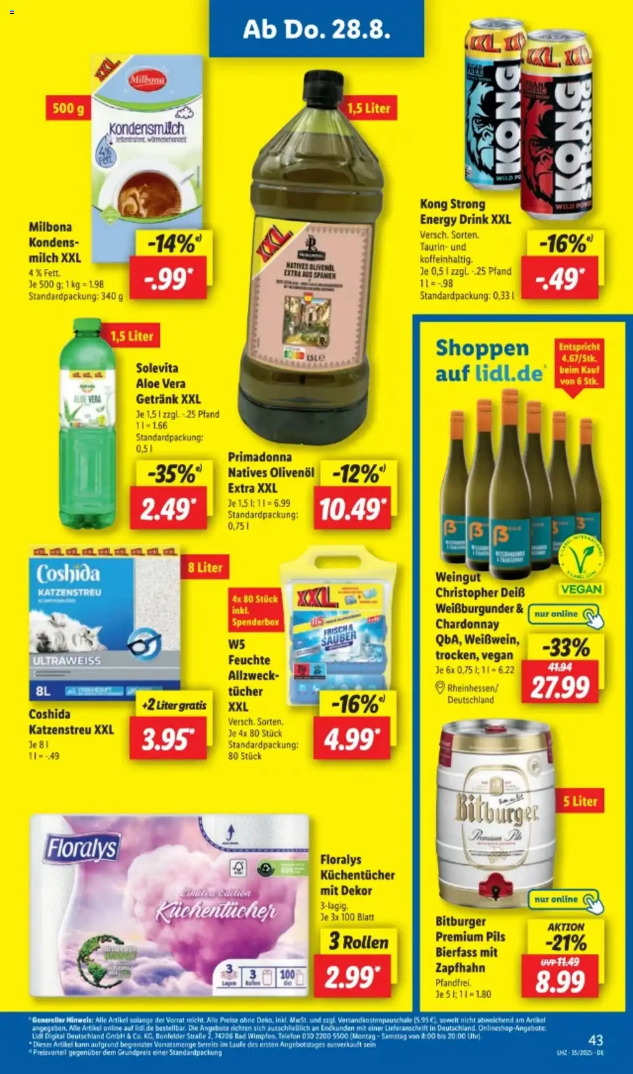 Lidl Prospekt 	 - gültig ab dem 25.08.2025 | Seite: 57 | Produkte: Bitburger, Milch, Bad, PC