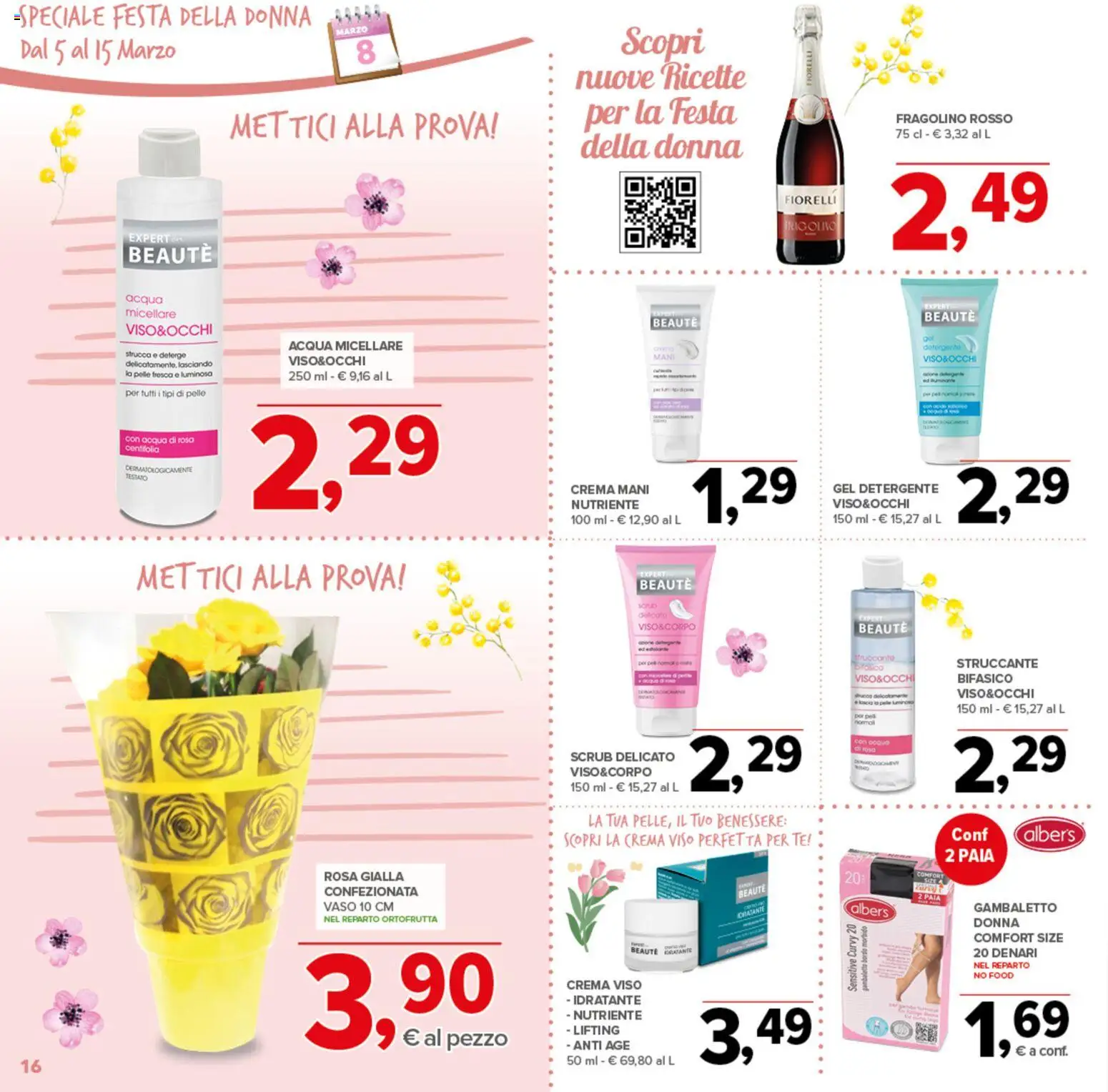 Volantino Todis del 05.03.2026 | Pagina: 16 | Prodotti: Detergente, Tè, Acqua, Vaso