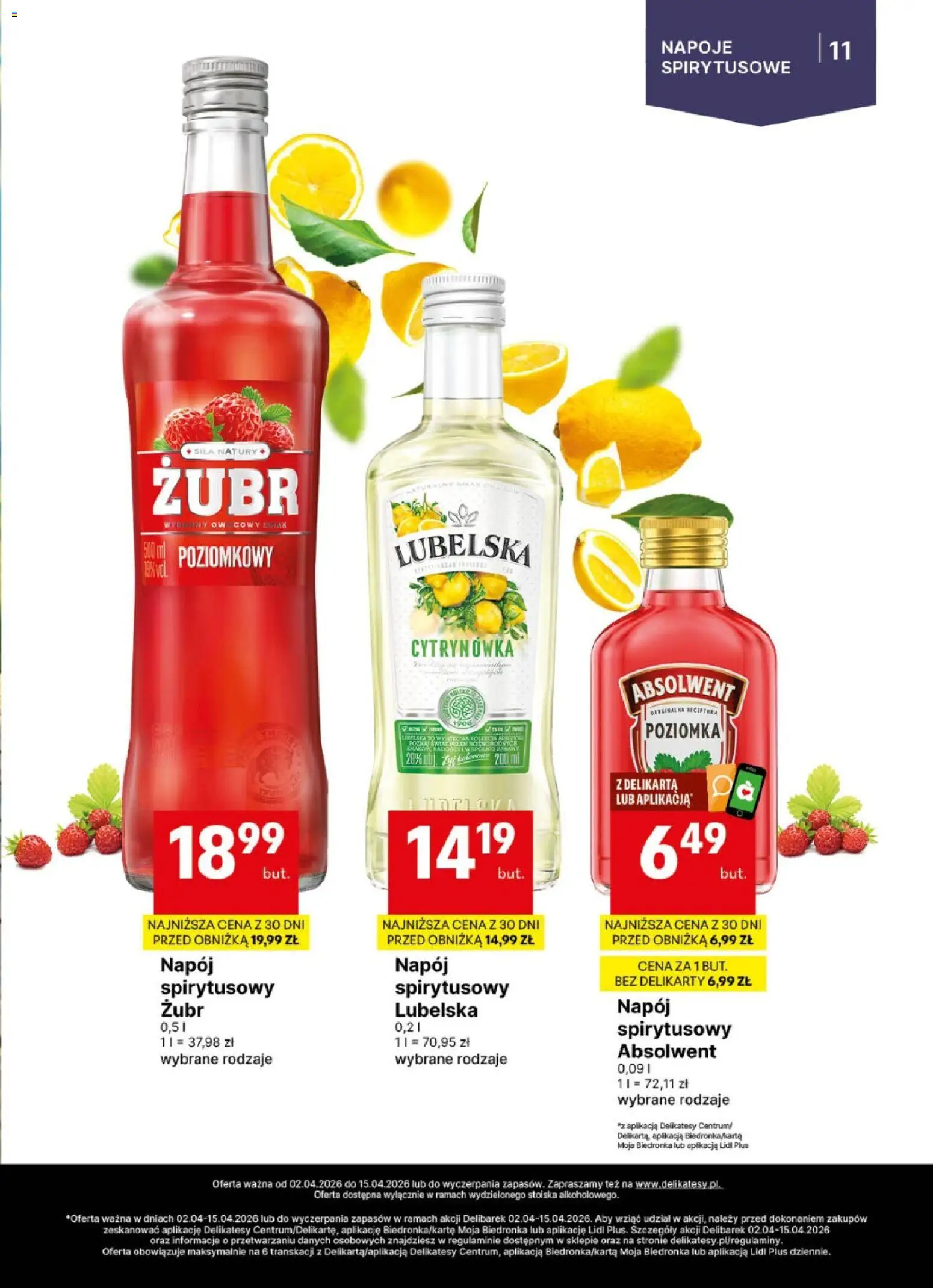 Delikatesy Centrum gazetka - DeliBarek od 02.04.2026 | Strona: 11 | Produkty: Napoje, Delikatesy