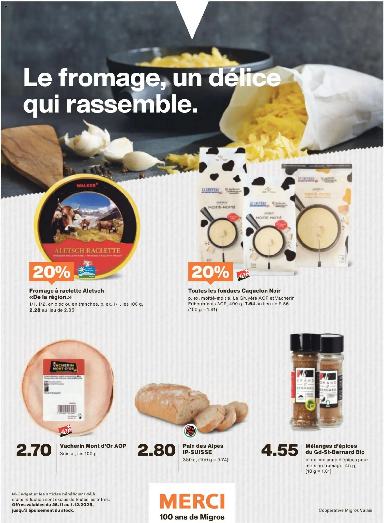 Migros Magazin FR – gültig ab 24.11.2025 | Seite: 44 | Produkte: Raclette, Fondue