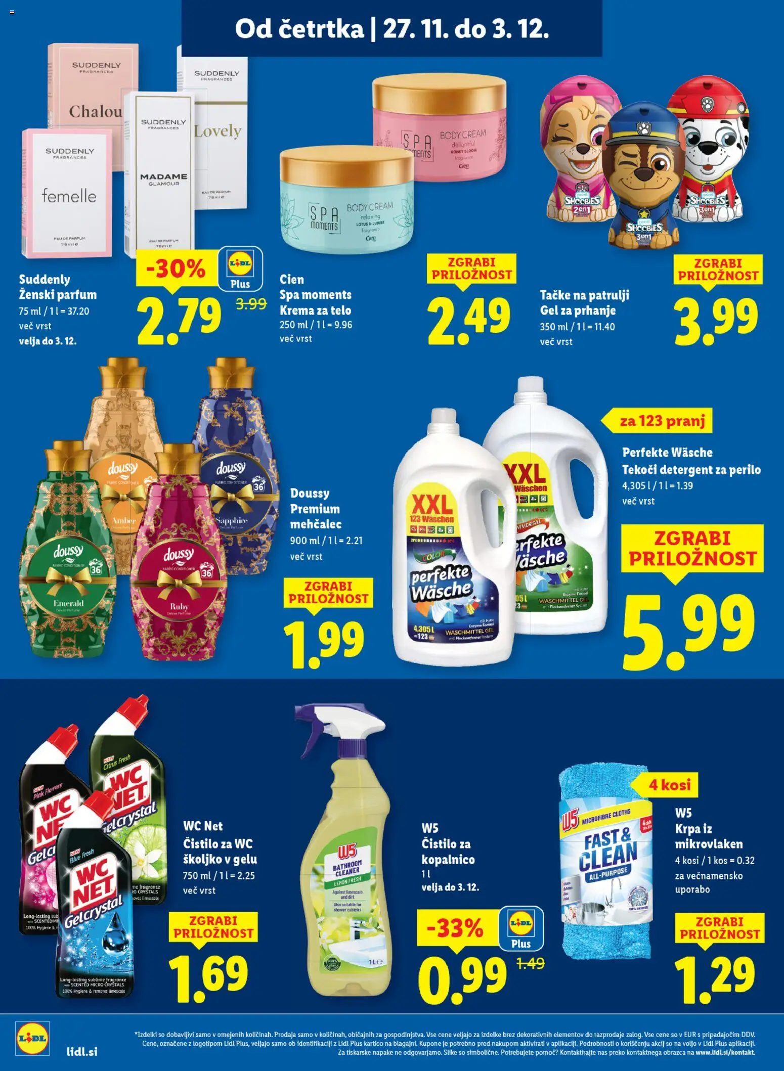 Novi Lidl katalog ponudbe – veljaven od 27.11.2025 | Stran: 18 | Izdelki: Gel za prhanje, Mehčalec, Kos, Detergent