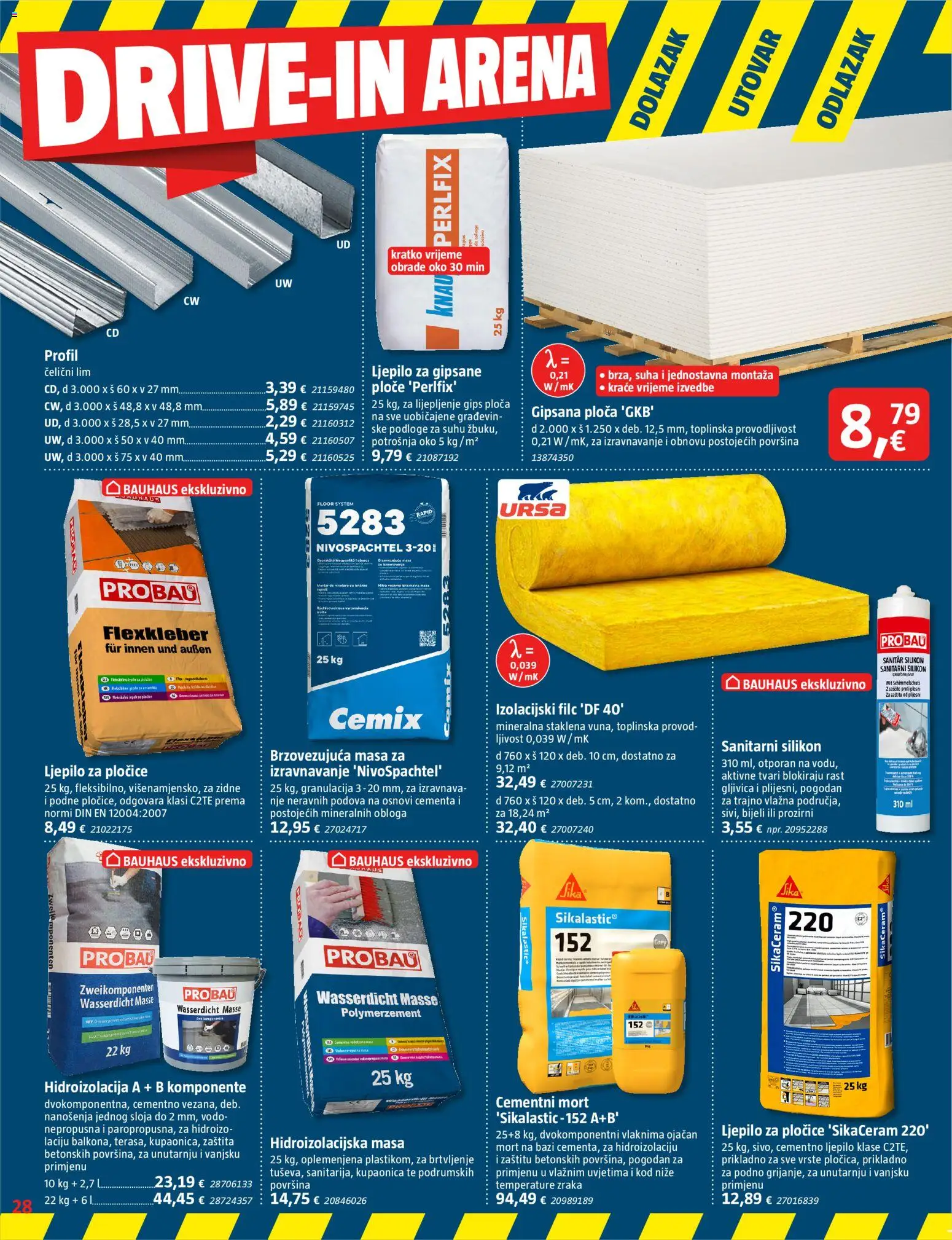 Bauhaus katalog | vrijedi od 01.12.2025 | Stranica: 28 | Proizvodi: Kupaonica, Pločice, Ljepilo