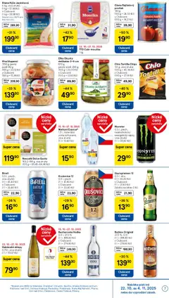 Náhled letáku TTD Cukr moučka, 1 kg od 22.10.2025 | Strana: 7 | Produkty: Nescafé, Krušovice, Božkov originál, Minerální voda