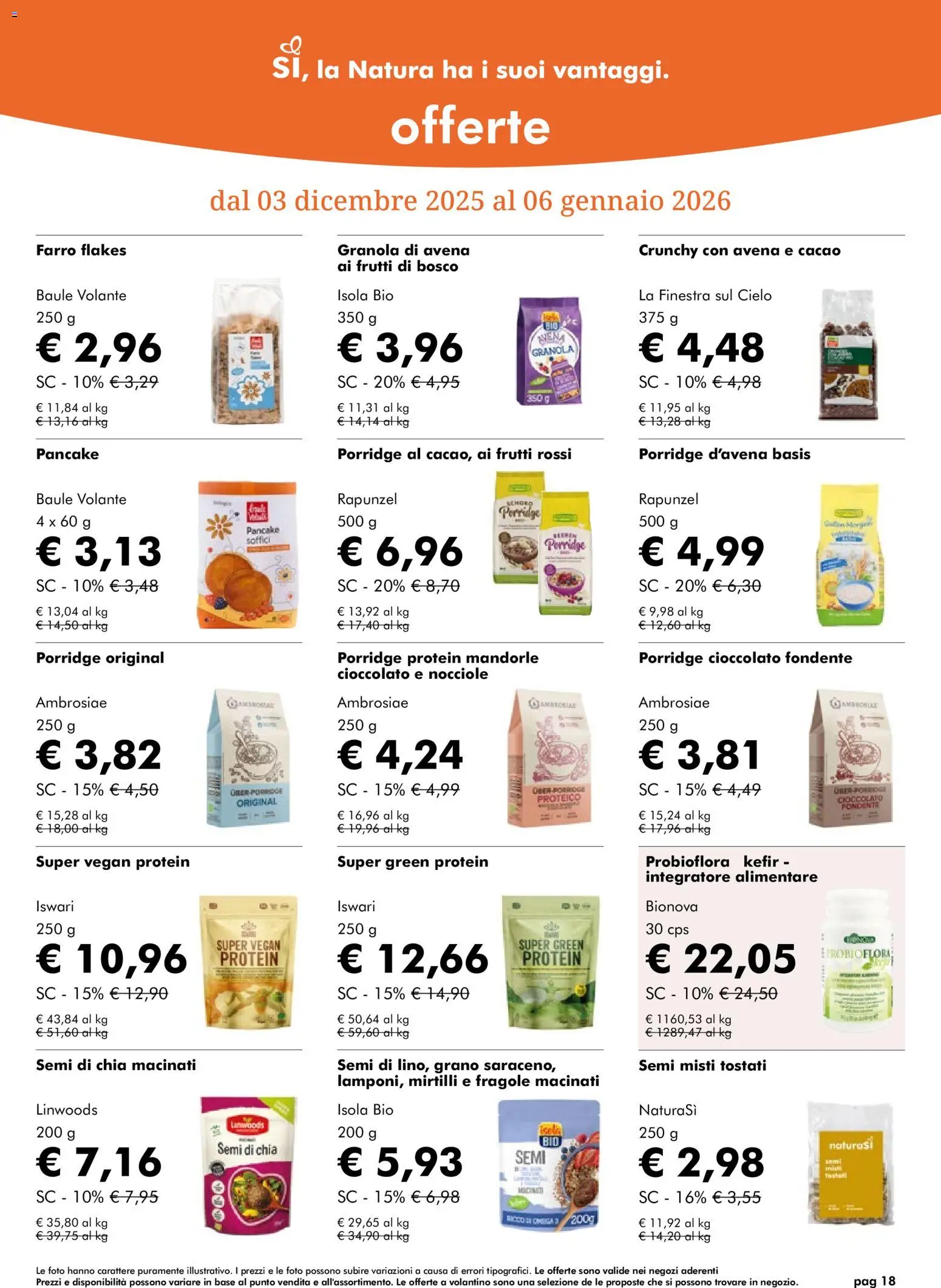 Volantino Natura Sì del 03.12.2025 | Pagina: 18