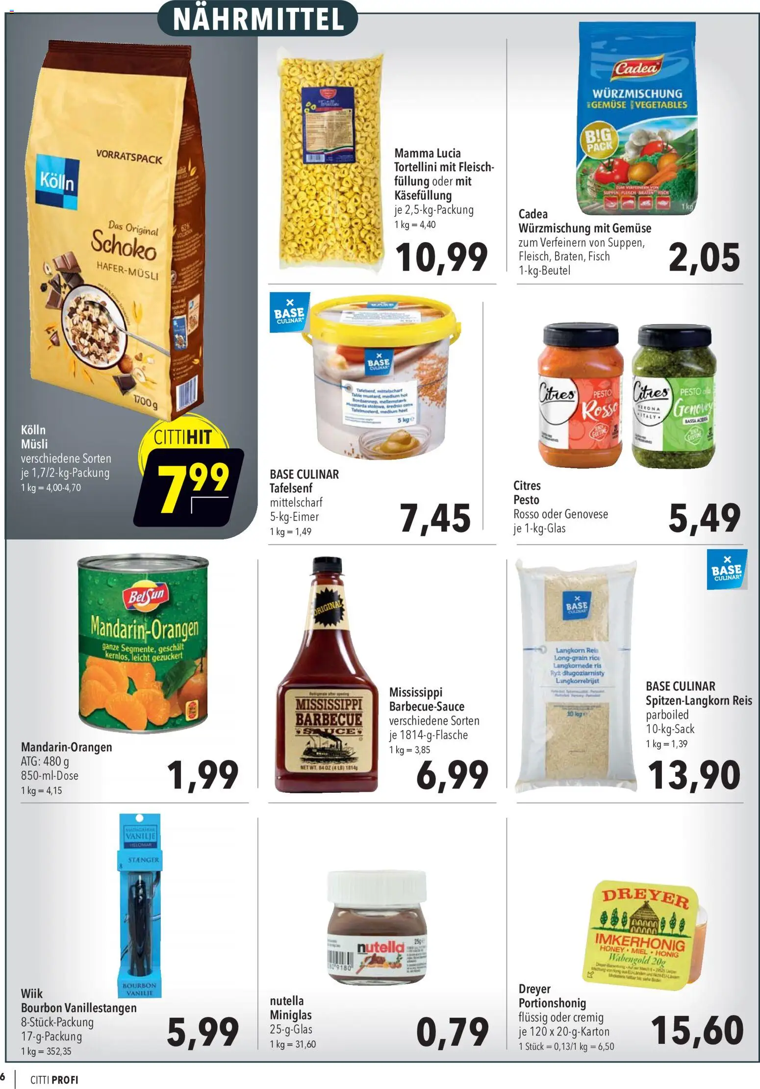 CITTI Markt Aktuelle Angebote für Profis – gültig ab 25.03.2026 | Seite: 6 | Produkte: Kolln, Nutella, Gemüse, Reis