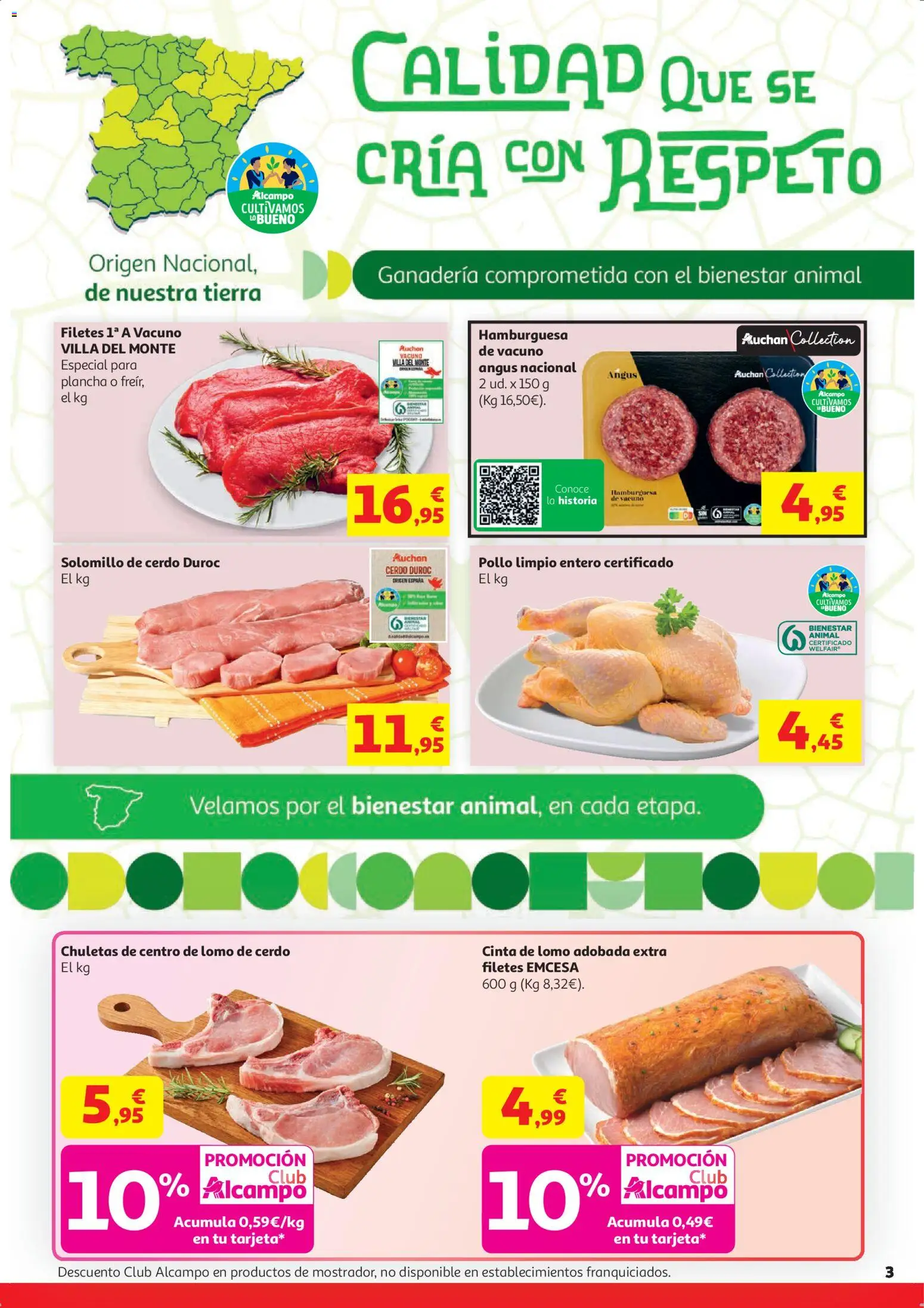 Alcampo HP Nacional │ válido desde el 21.04.2026 | Página: 3 | Productos: Solomillo de cerdo, Cerdo, Plancha, Σοκολατούχο γάλα