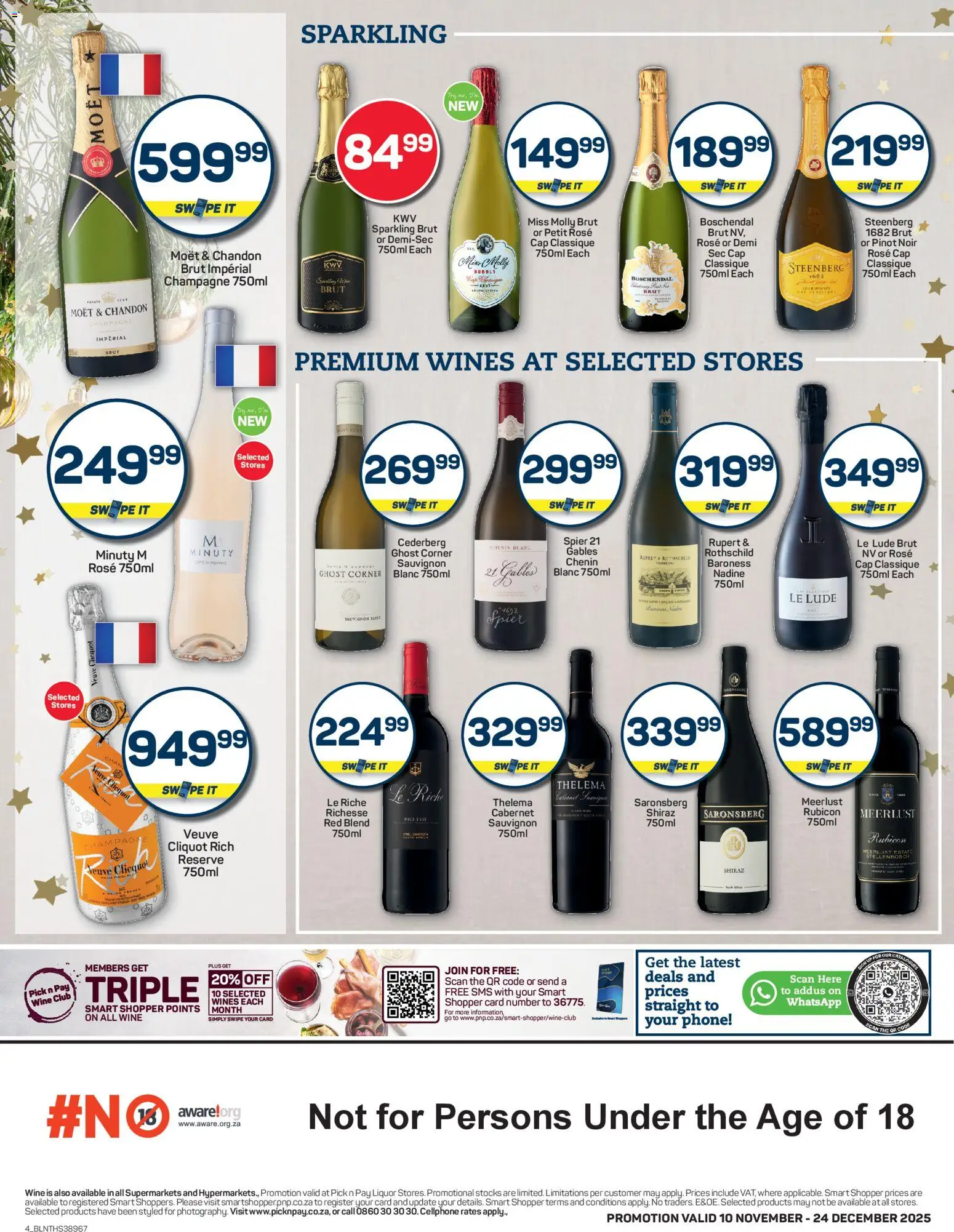 New Pick n Pay catalogue – valid from 10.11.2025 | Page: 4 | Products: Phone, Cap, Wine