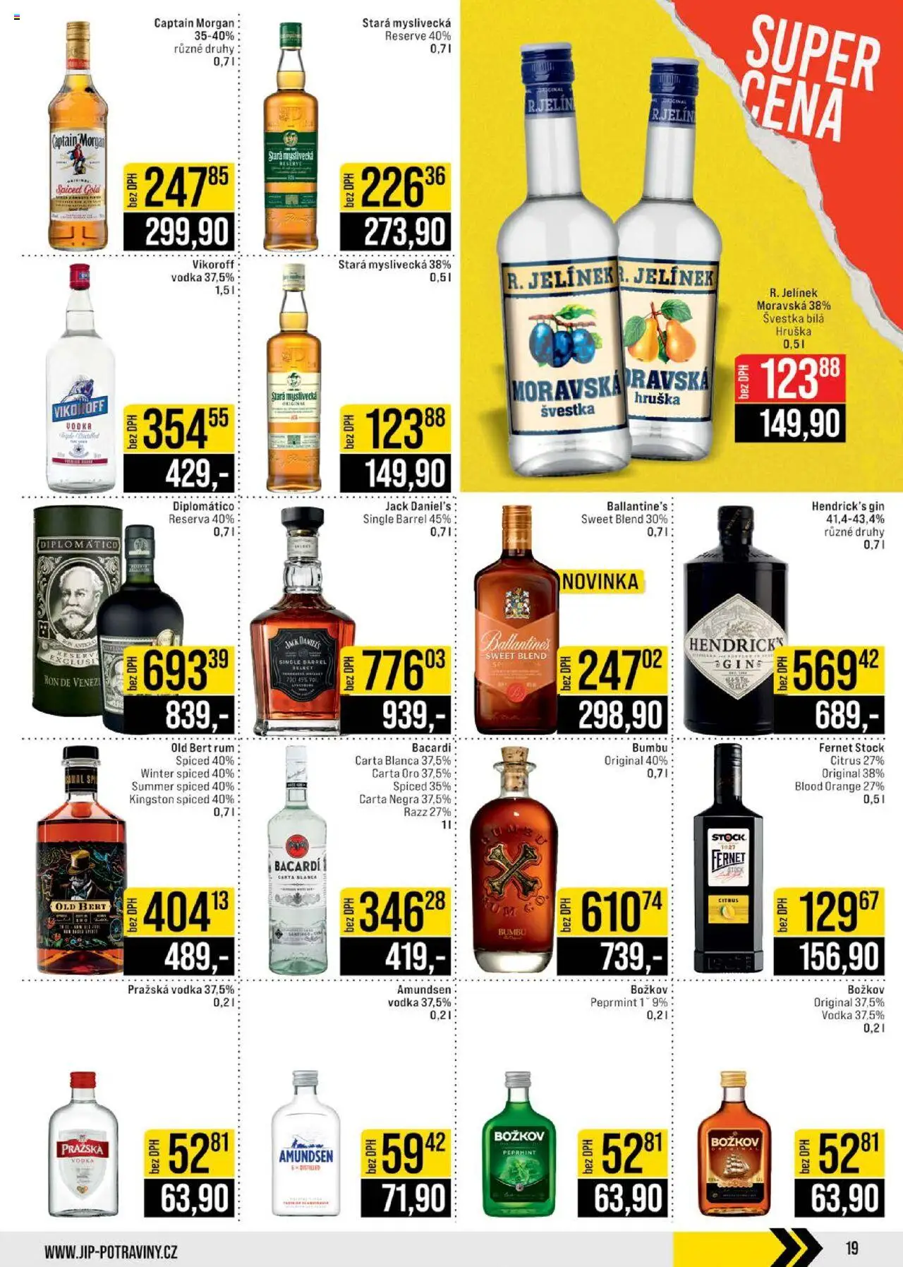 Jip leták - Cash & Carry od 17.09.2025 | Strana: 19 | Produkty: Morgan, Vodka, Fernet, Božkov