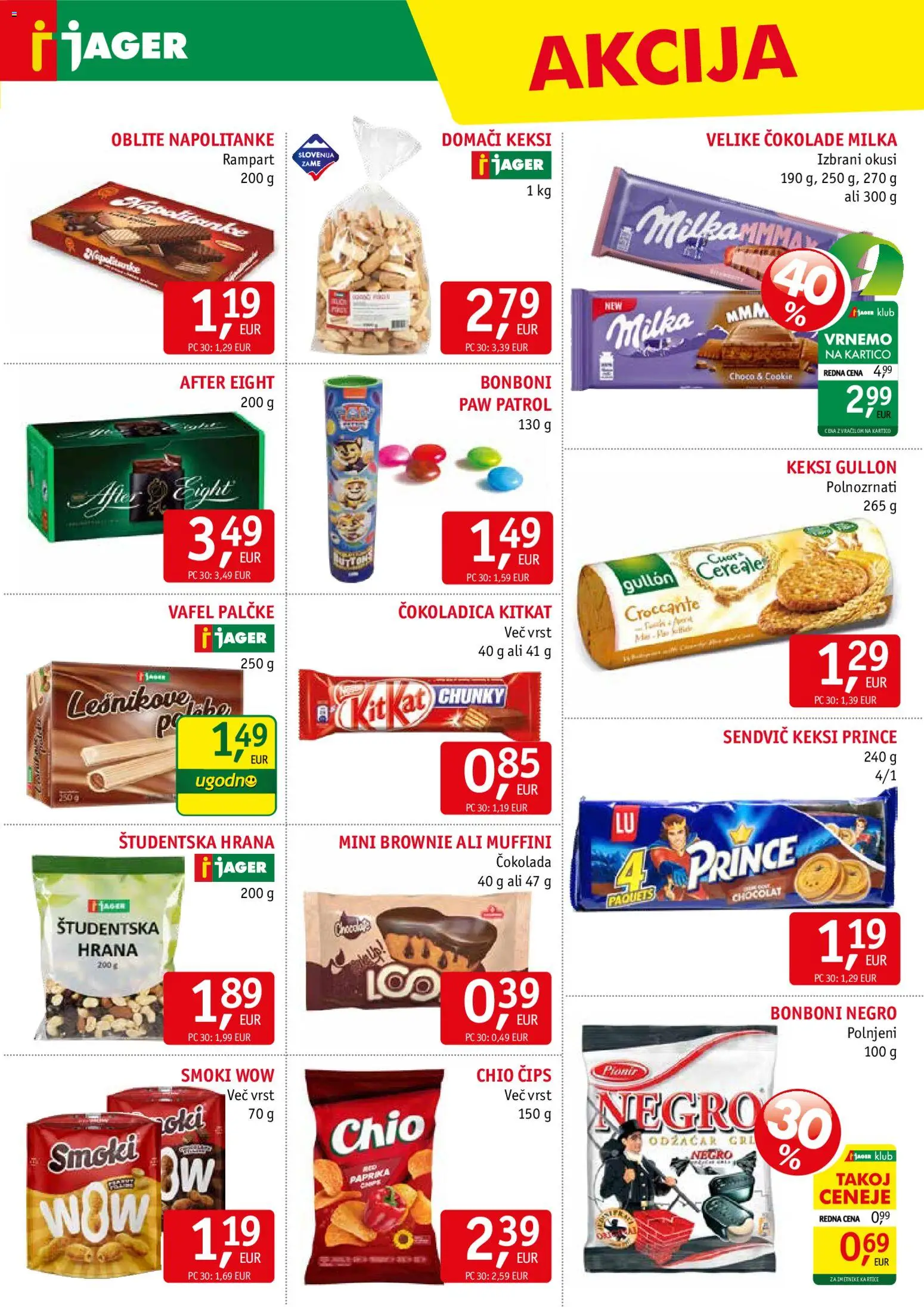 Novi Jager katalog ponudbe – veljaven od 07.01.2026 | Stran: 11 | Izdelki: Napolitanke, Keksi, Bonboni, Paprika