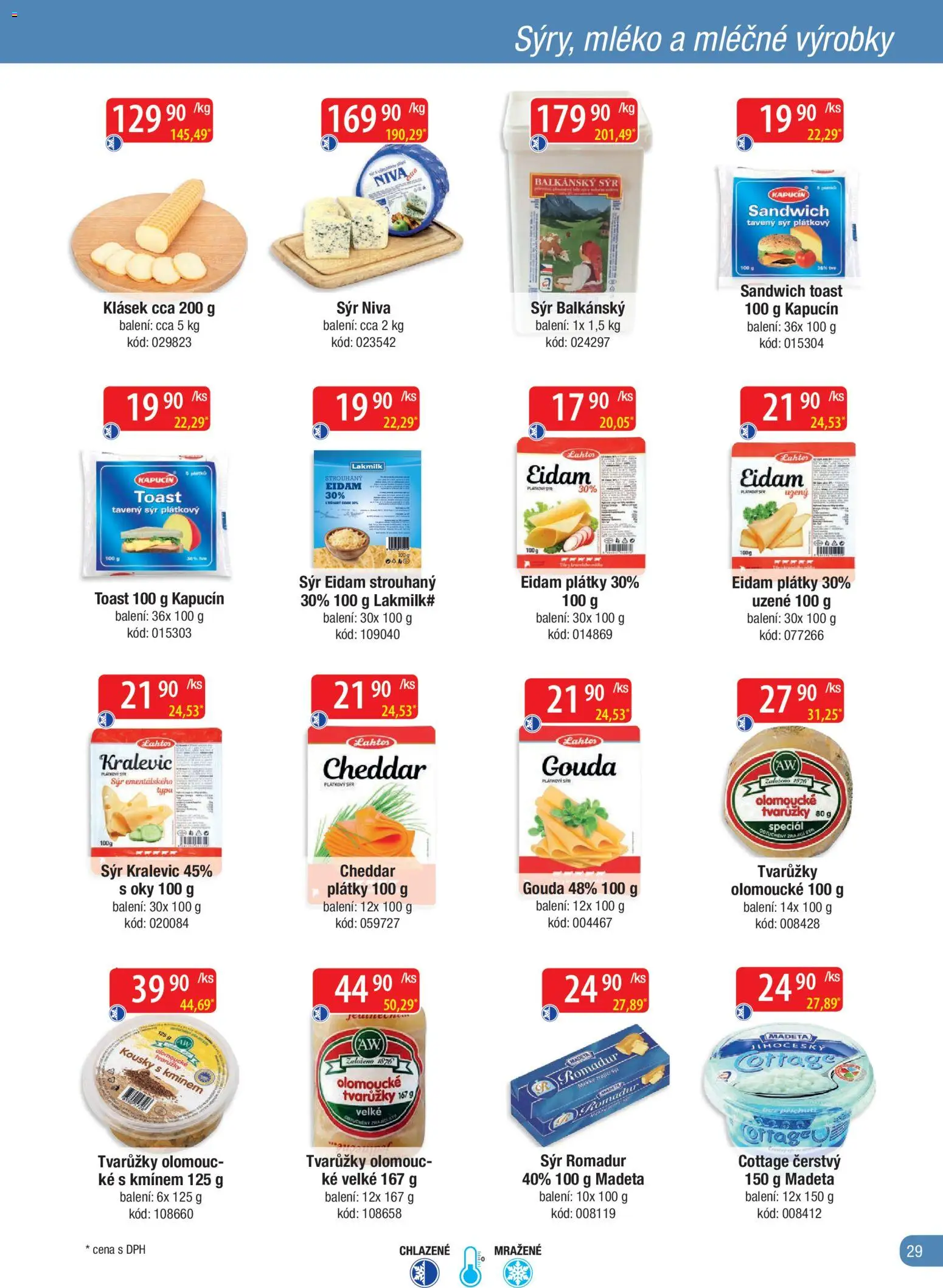 Astur & Qanto leták - Velkoobchod fresh 01/2026 od 01.01.2026 | Strana: 29 | Produkty: Tavený sýr, Eidam, Romadur, Cottage