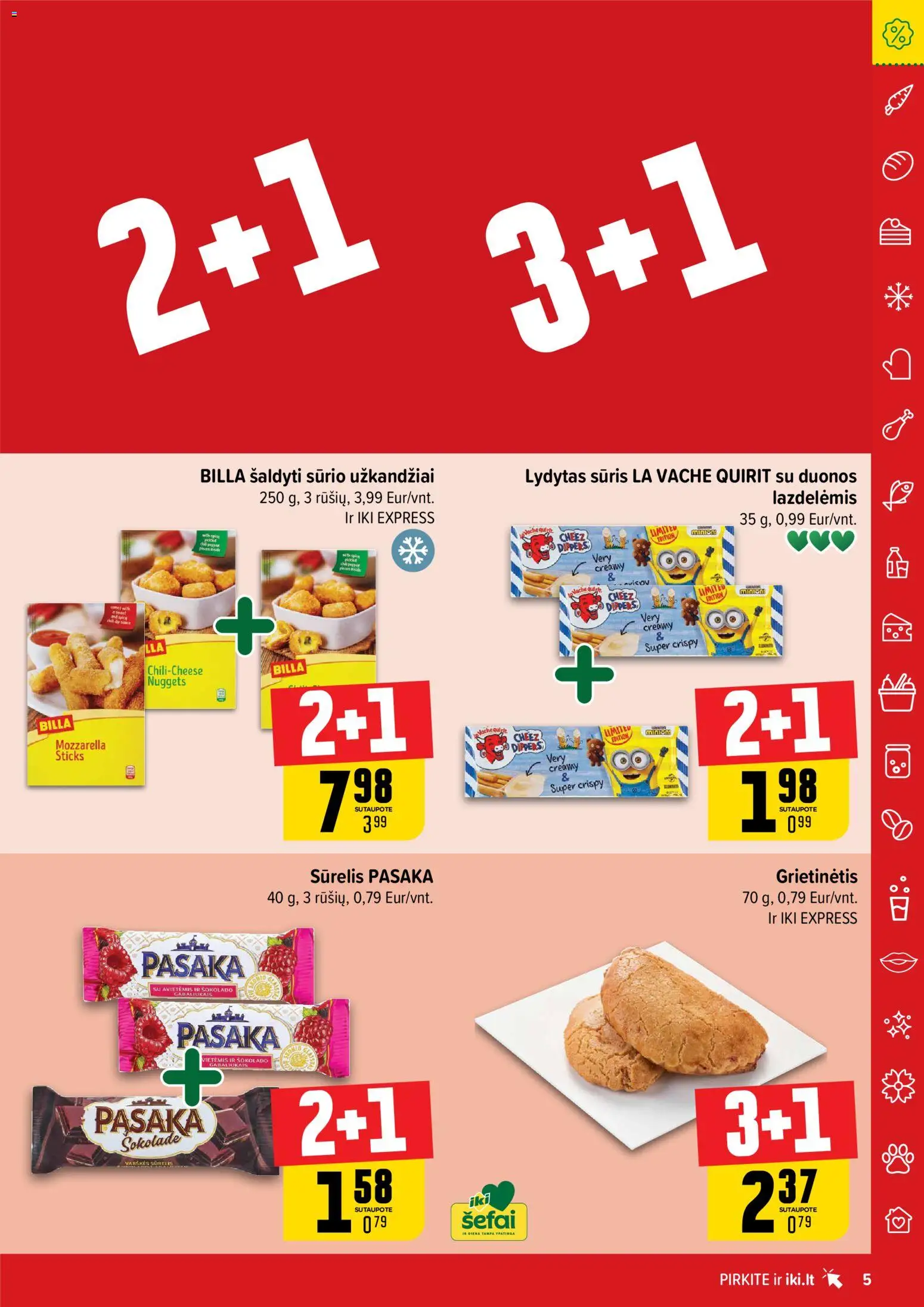 IKI akcijos nuo 16.02.2026 | Puslapis: 5 | Prekių: Sūrelis, Sūris, Lydytas sūris