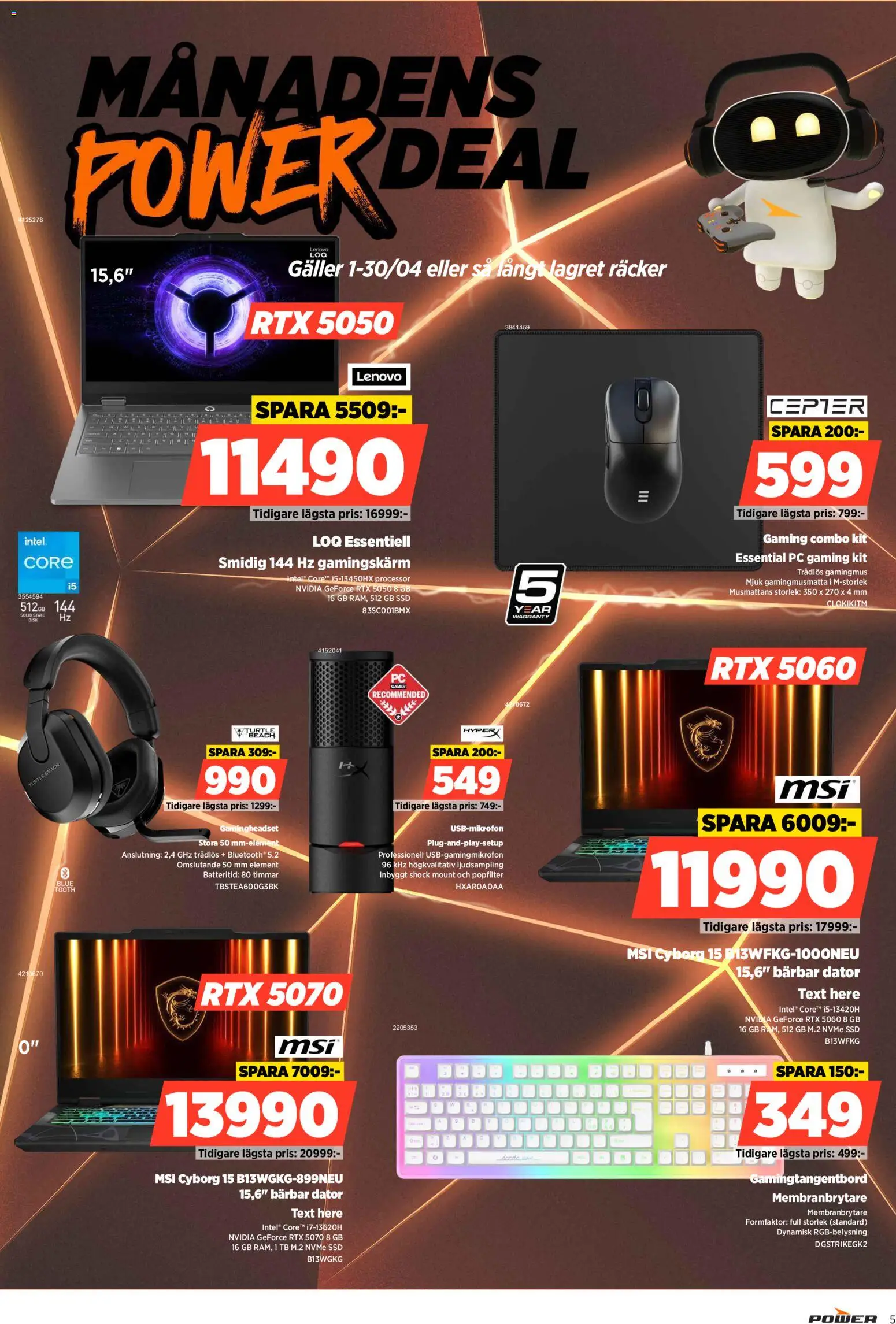 Power reklamblad aktuell från 20.04.2026 | Sida: 5 | Produkter: Galler, PC, Dator