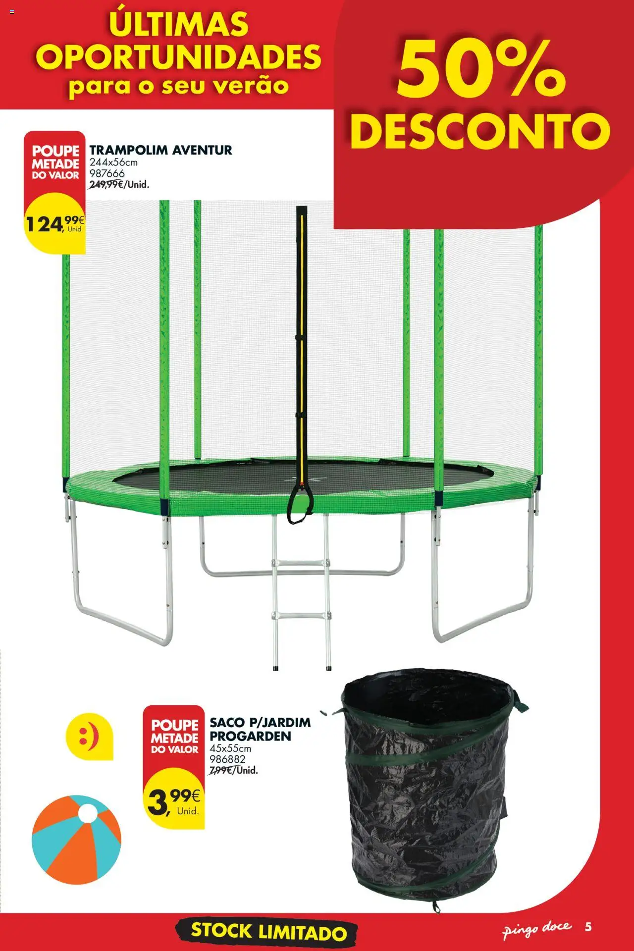 Pingo Doce - Folheto Bazar Verão │ válido de 22.07.2025 | Página: 5 | Produtos: Trampolim