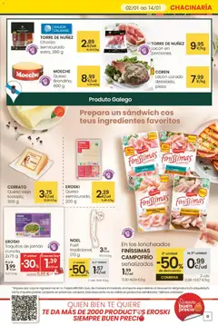 Vista previa Eroski - Para un xaneiro máis lixeiro válido desde el 05.01.2026 | Página: 11 | Productos: Queso, Jamón, Jamón cocido, Té
