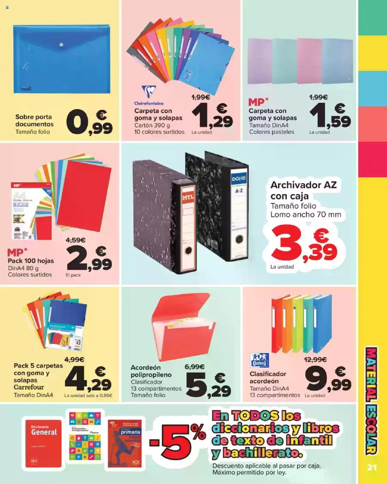 Carrefour Vuelta al Cole │ válido desde el 18.08.2025 | Página: 21 | Productos: General, Archivador, Caja