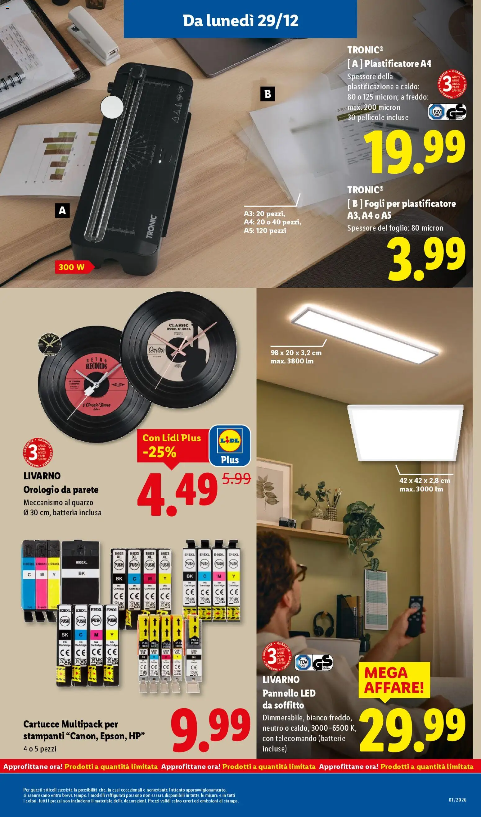 Volantino Lidl del 29.12.2025 | Pagina: 35 | Prodotti: Telecomando, Orologio, Batteria, Batterie