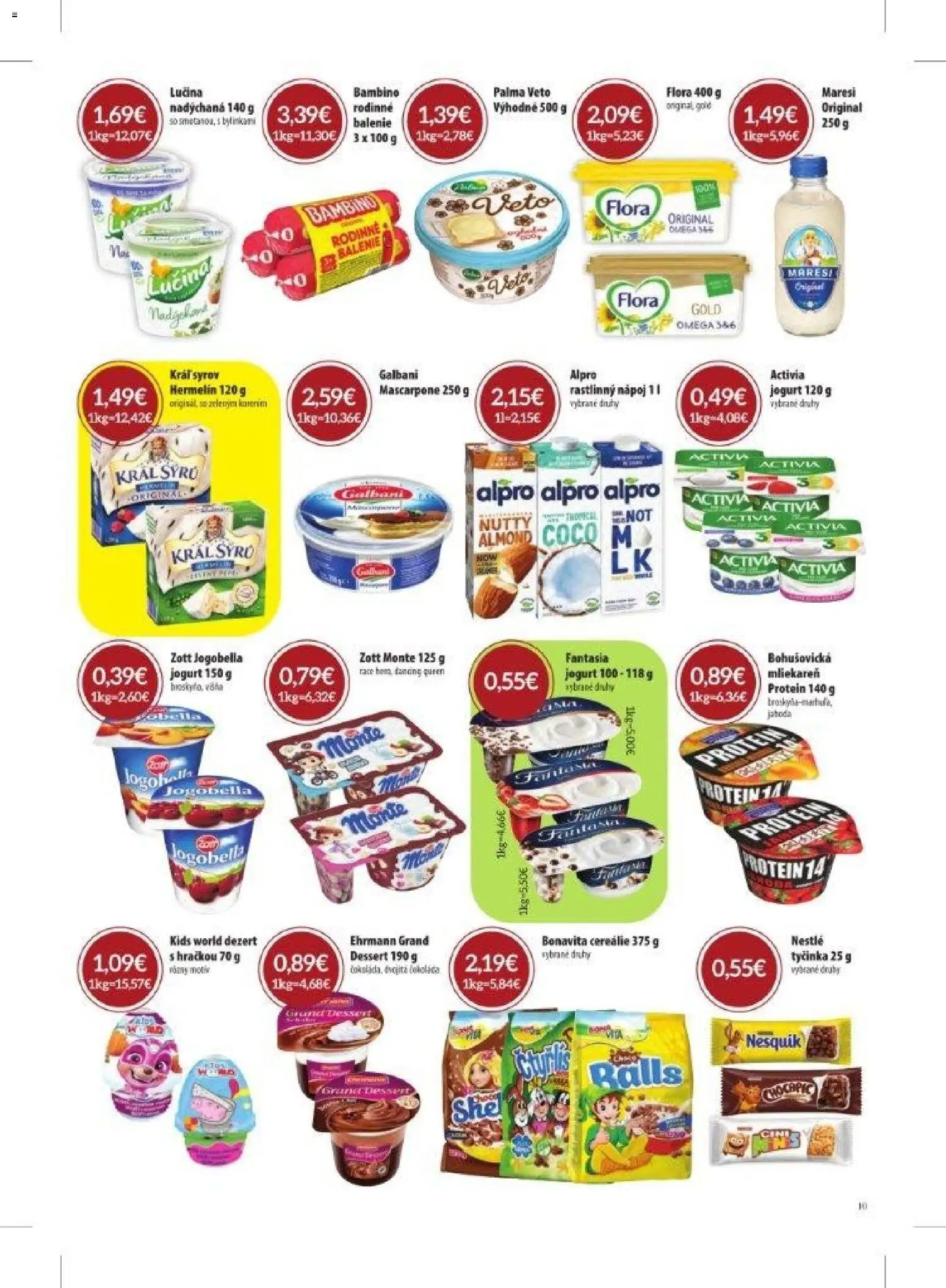 Nové KARMEN CBA akcie – leták je platný od 05.03.2026 | Strana: 10 | Produkty: Jogurt, Protein, Mascarpone, Váha