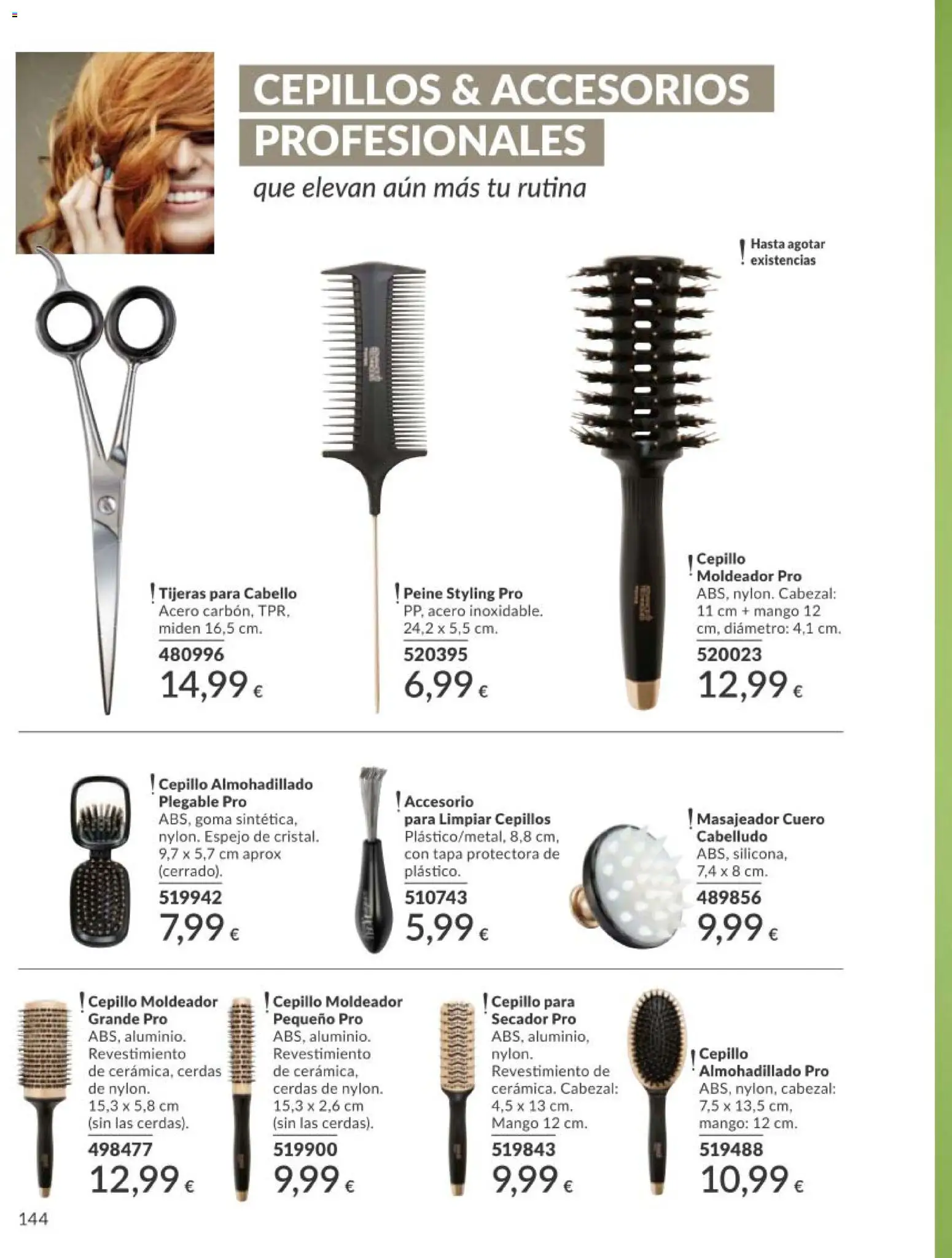 Catálogo AVON campaña 5 │ válido desde el 01.05.2026 | Página: 144 | Productos: Cepillo, Cepillo moldeador, Ρούτερ, Espejo