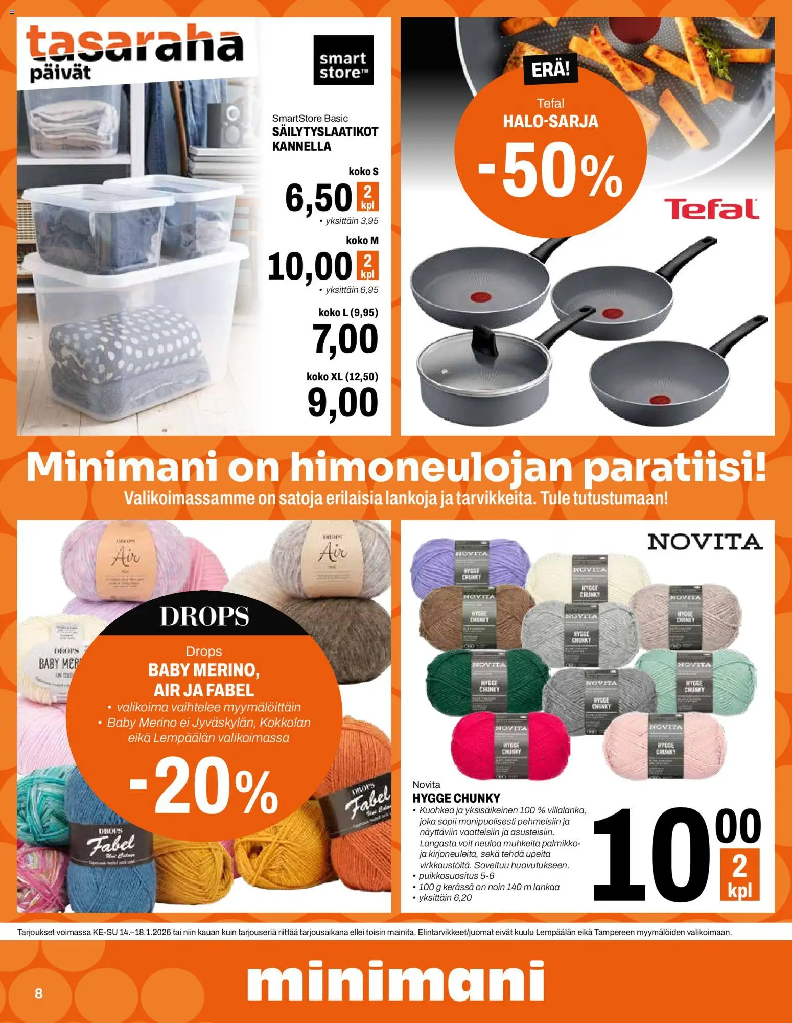 Minimani tarjoukset – voimassa 14.01.2026 alkaen | Sivu: 8 | Tuotteet: Säilytyslaatikot