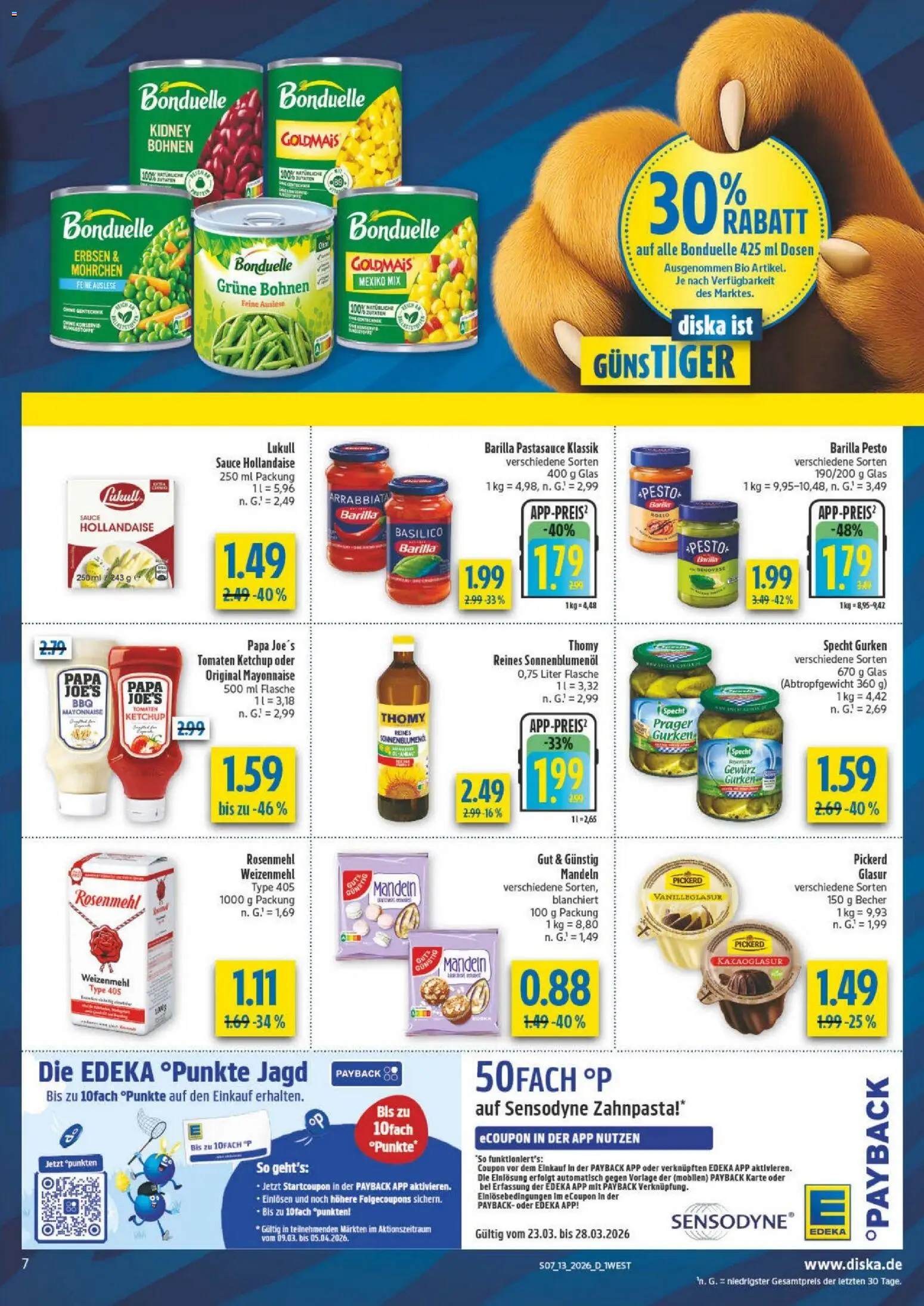 Diska - Diska Angebote Bayern KW13 – gültig ab 23.03.2026 | Seite: 7 | Produkte: Weizenmehl, Zahnpasta, Ketchup, Erbsen