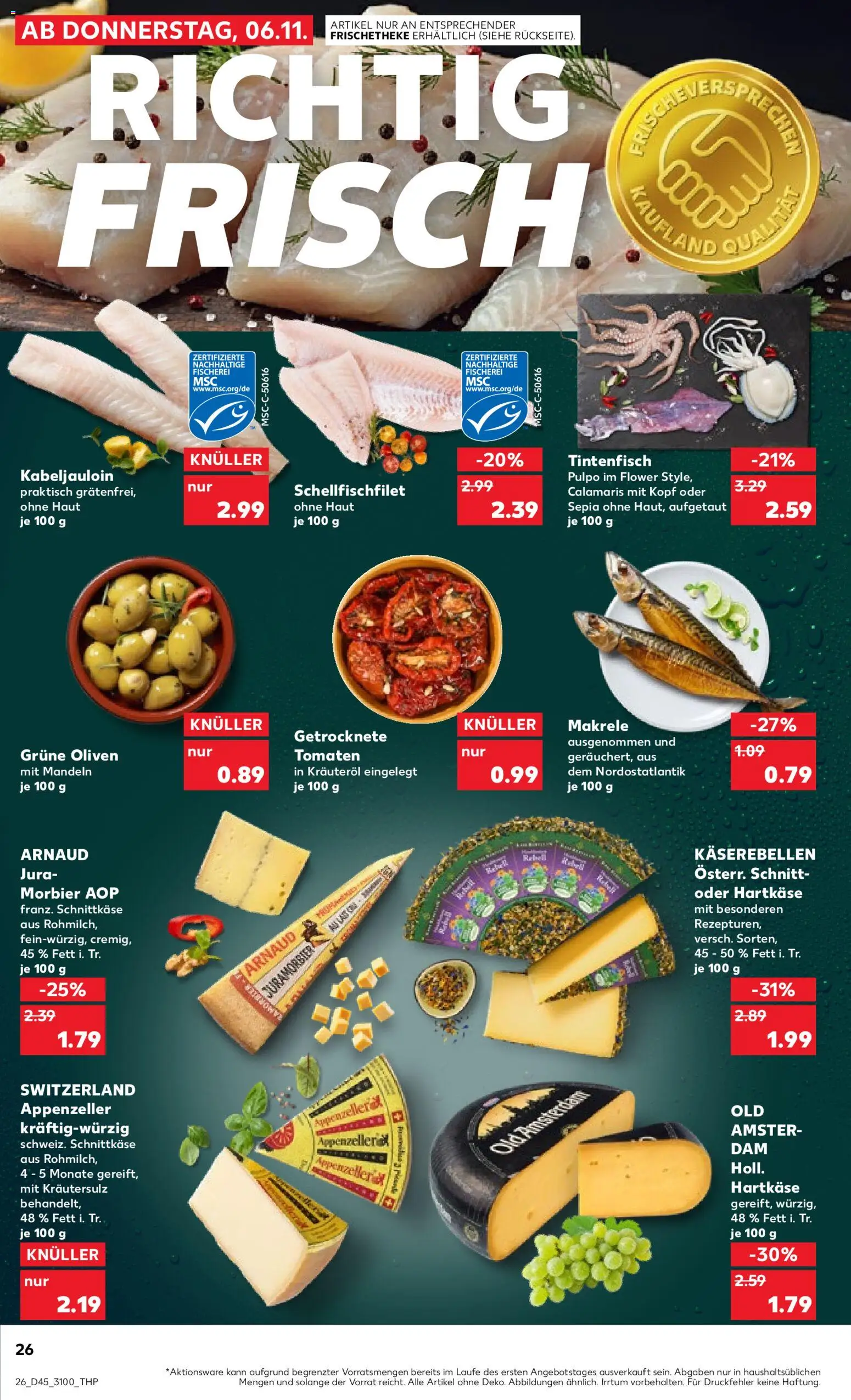 Kaufland prospekt Leipzig	 – gültig ab 09.11.2025 | Seite: 26 | Produkte: Jura, Tomaten, Mandeln, Tintenfisch