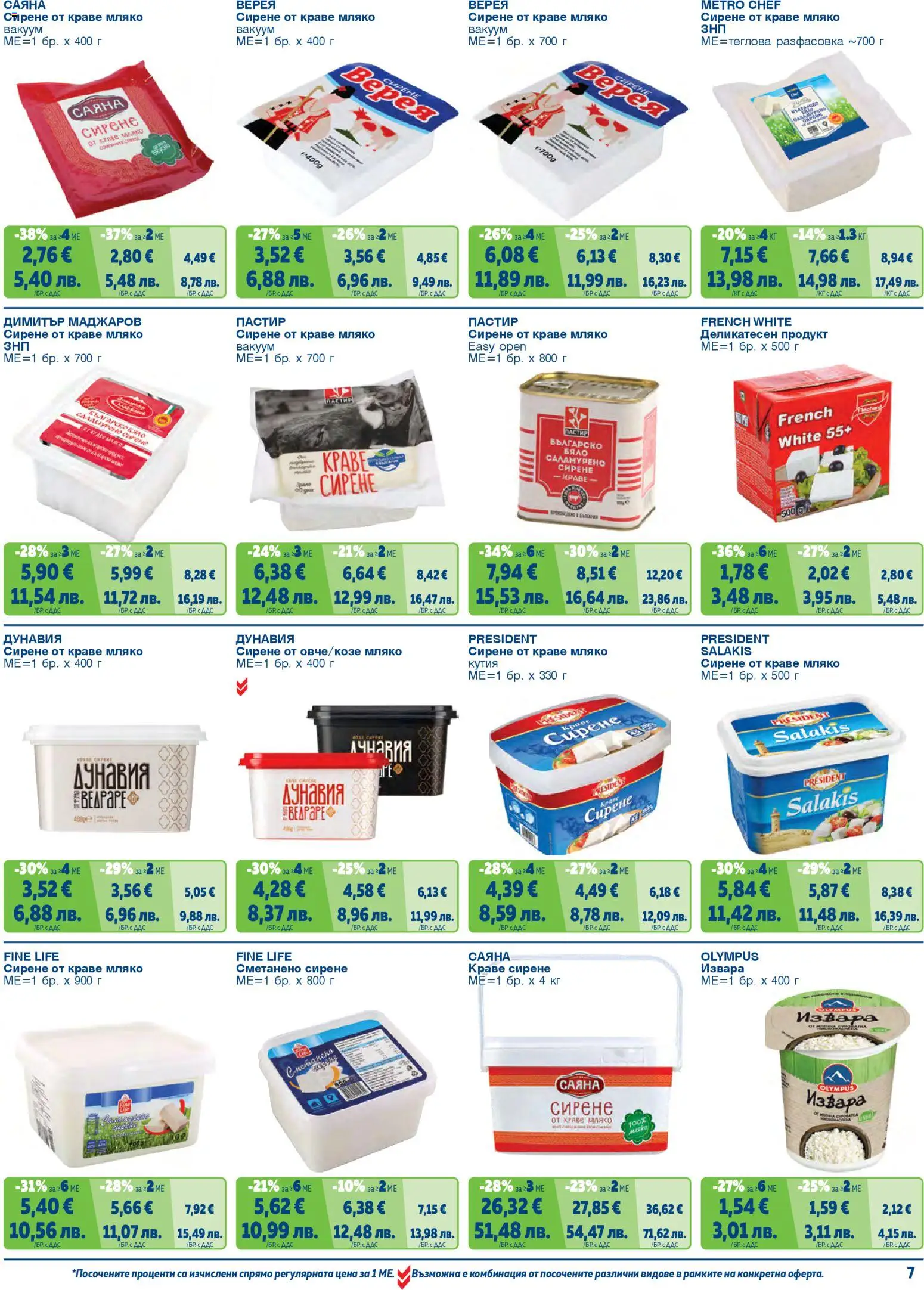 {H1} | Страница: 7 | Продукти: Извара, Мляко, Сирене, Кутия