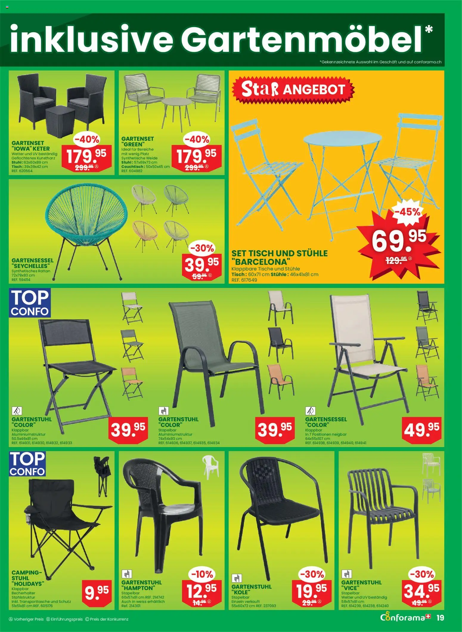 Conforama aktionen Primavera – gültig ab 01.04.2026 | Seite: 19 | Produkte: Tisch, Couchtisch, Stuhl