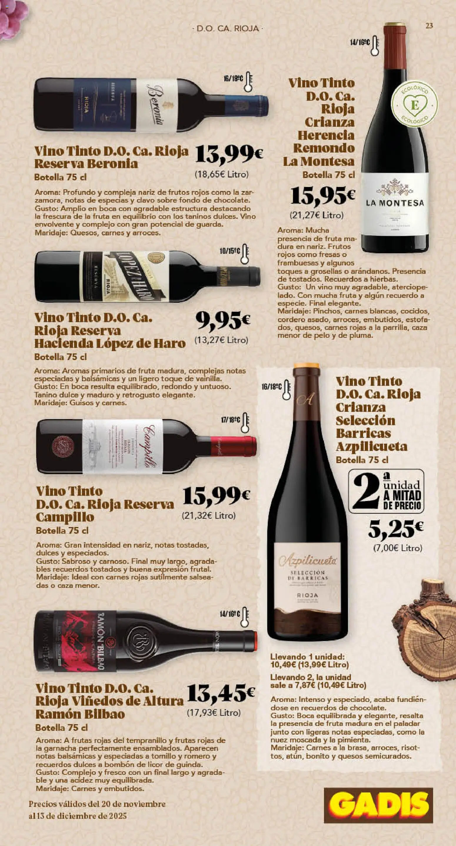 Gadis - folleto │ válido desde el 20.11.2025 | Página: 23 | Productos: Licor, Vino, Fresas, Φίλτρο καφέ