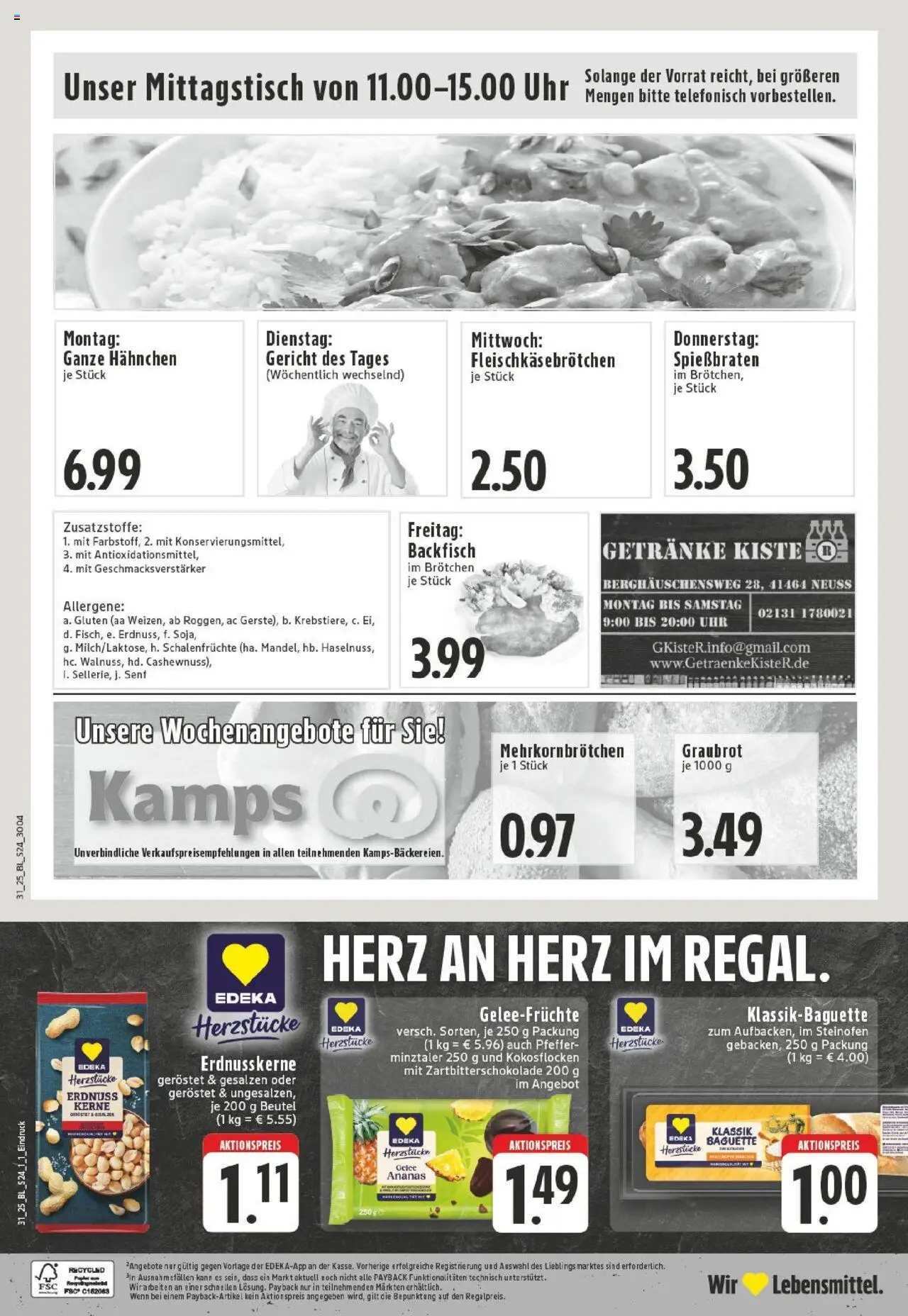 Edeka prospekt Neuss-Meertal	 - gültig ab dem 27.07.2025 | Seite: 24 | Produkte: Hahnchen, Baguette, Ananas, Pfeffer