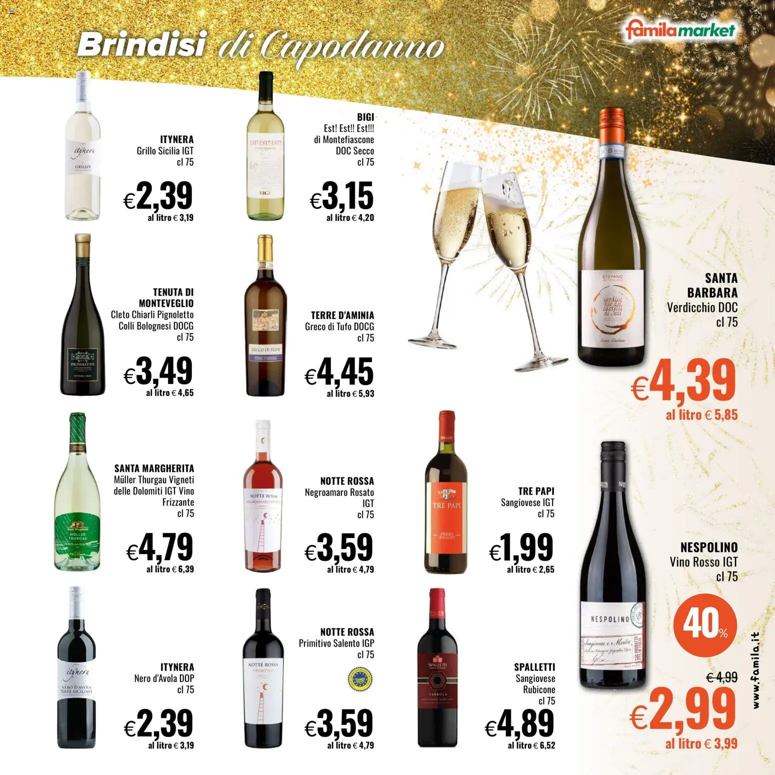 Volantino Famila del 28.12.2025 | Pagina: 3 | Prodotti: Vino, Vino rosso