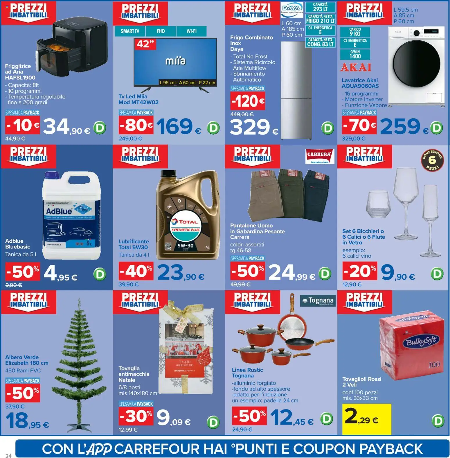 Volantino Carrefour del 02.12.2025 | Pagina: 24 | Prodotti: Lavatrice, Tanica, Padella, Tovaglia