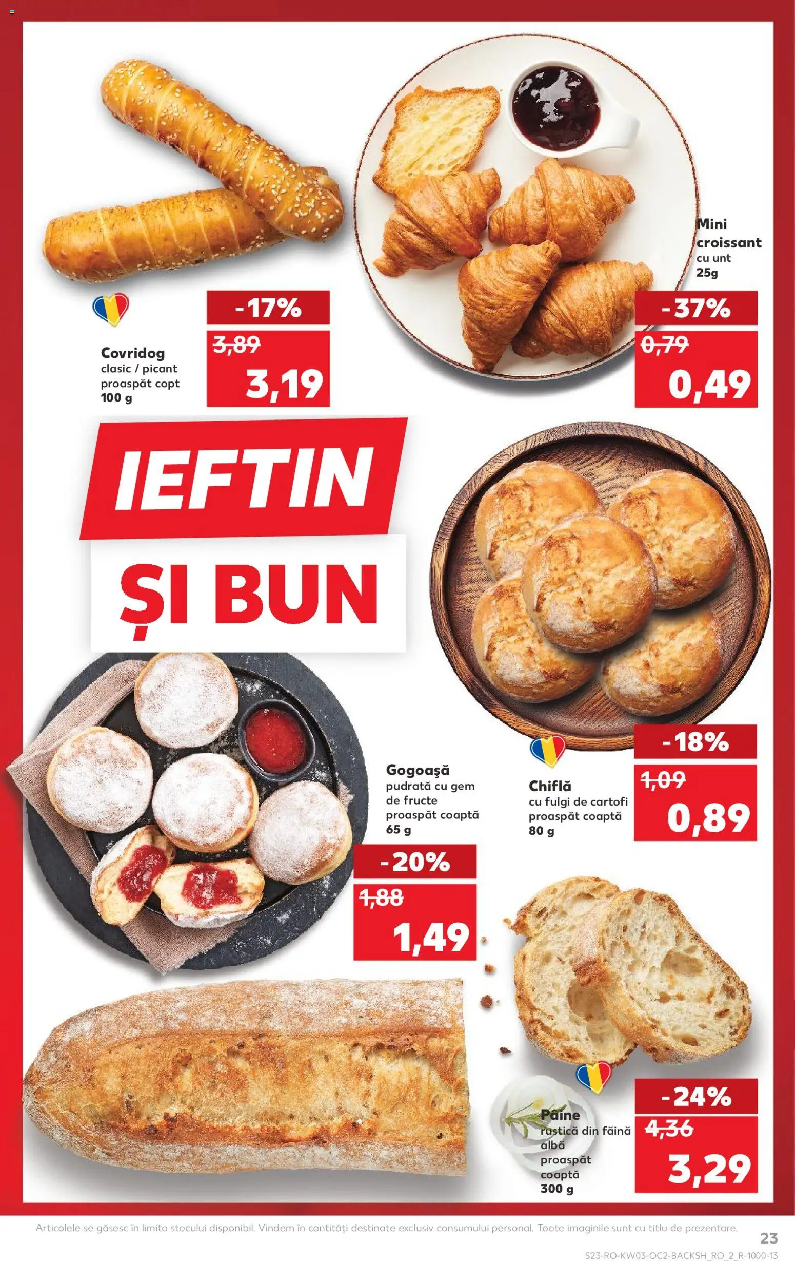 Noul catalog Kaufland – valabil de la 14.01.2026 | Pagină: 23 | Produse: Divan, Unt, Chiflă, Fructe