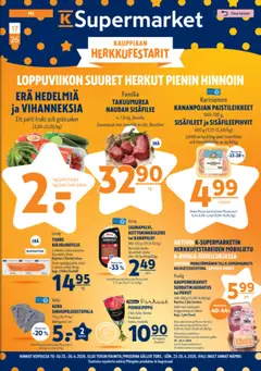 K-Supermarket-mainoslehti voimassa 23.04.2026 alkaen
