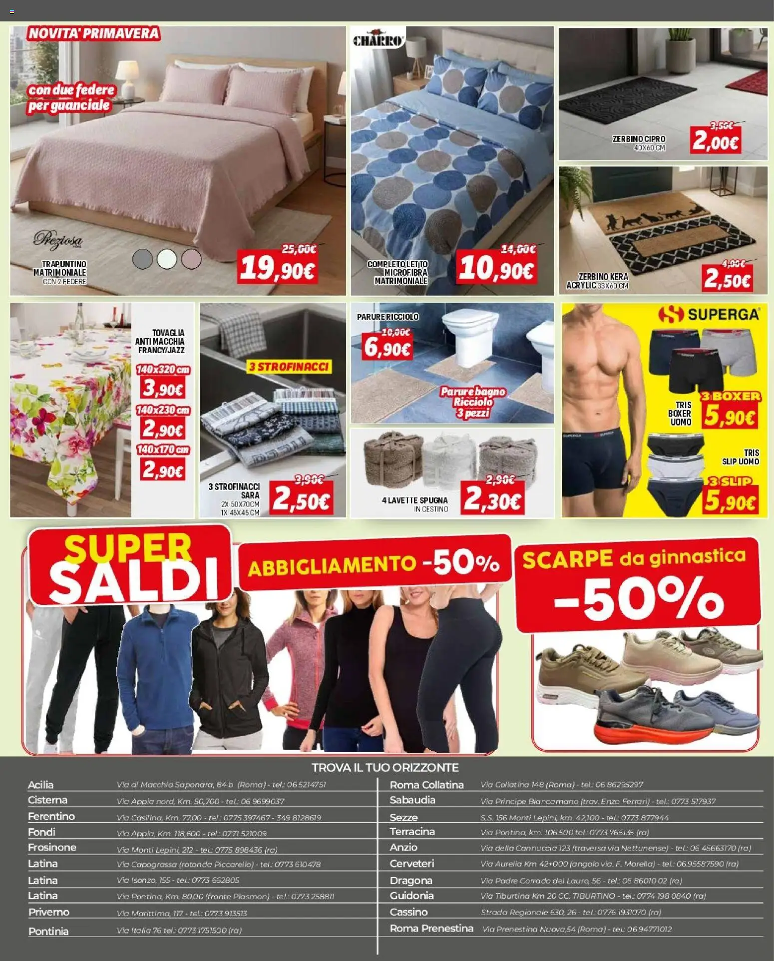 Volantino Orizzonte del 12.02.2026 | Pagina: 16 | Prodotti: Scarpe, Tovaglia, Cestino, Zerbino