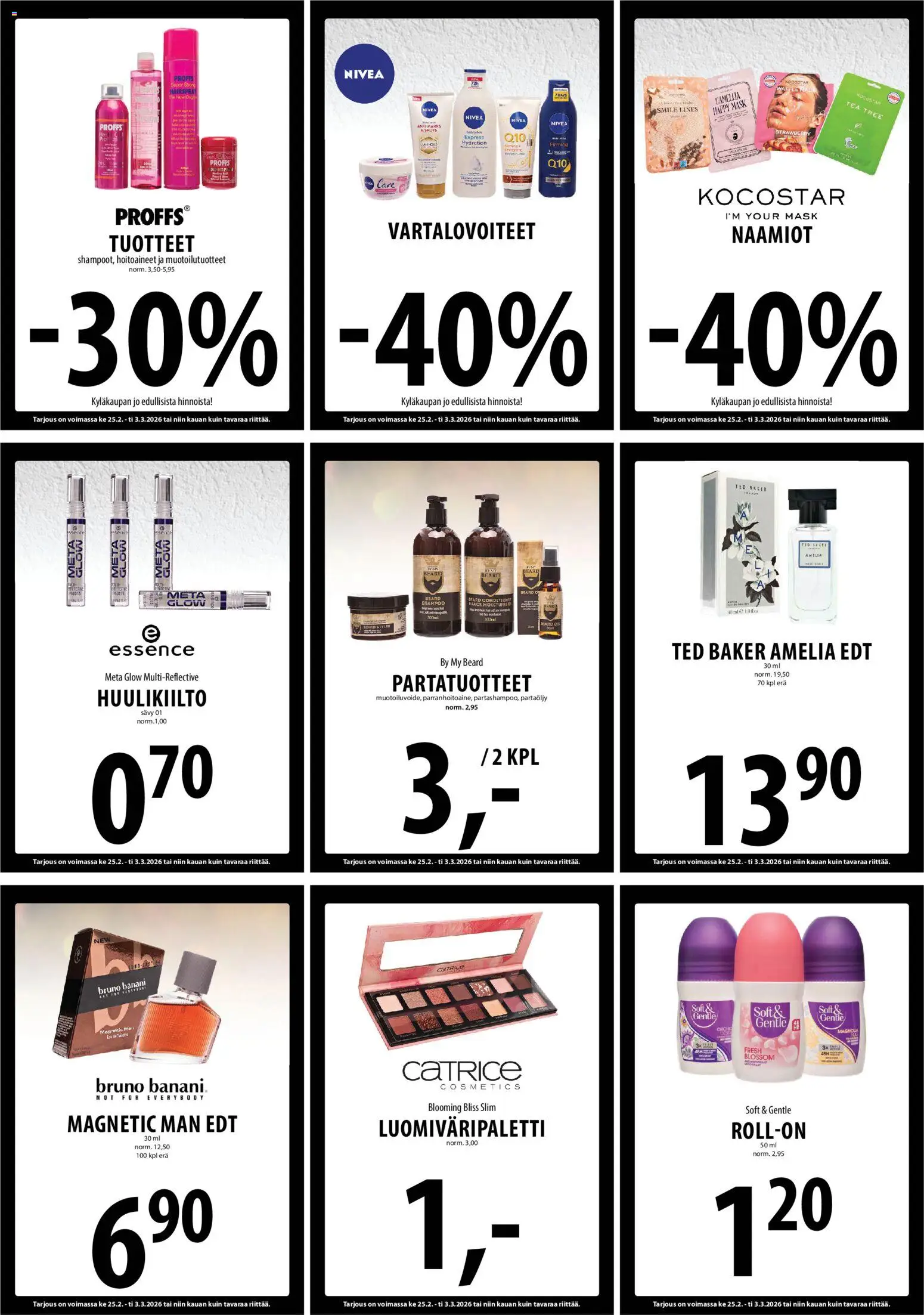 Tuuri tarjoukset – voimassa 25.02.2026 alkaen | Sivu: 15 | Tuotteet: Huulikiilto, Shampoo, Partaöljy