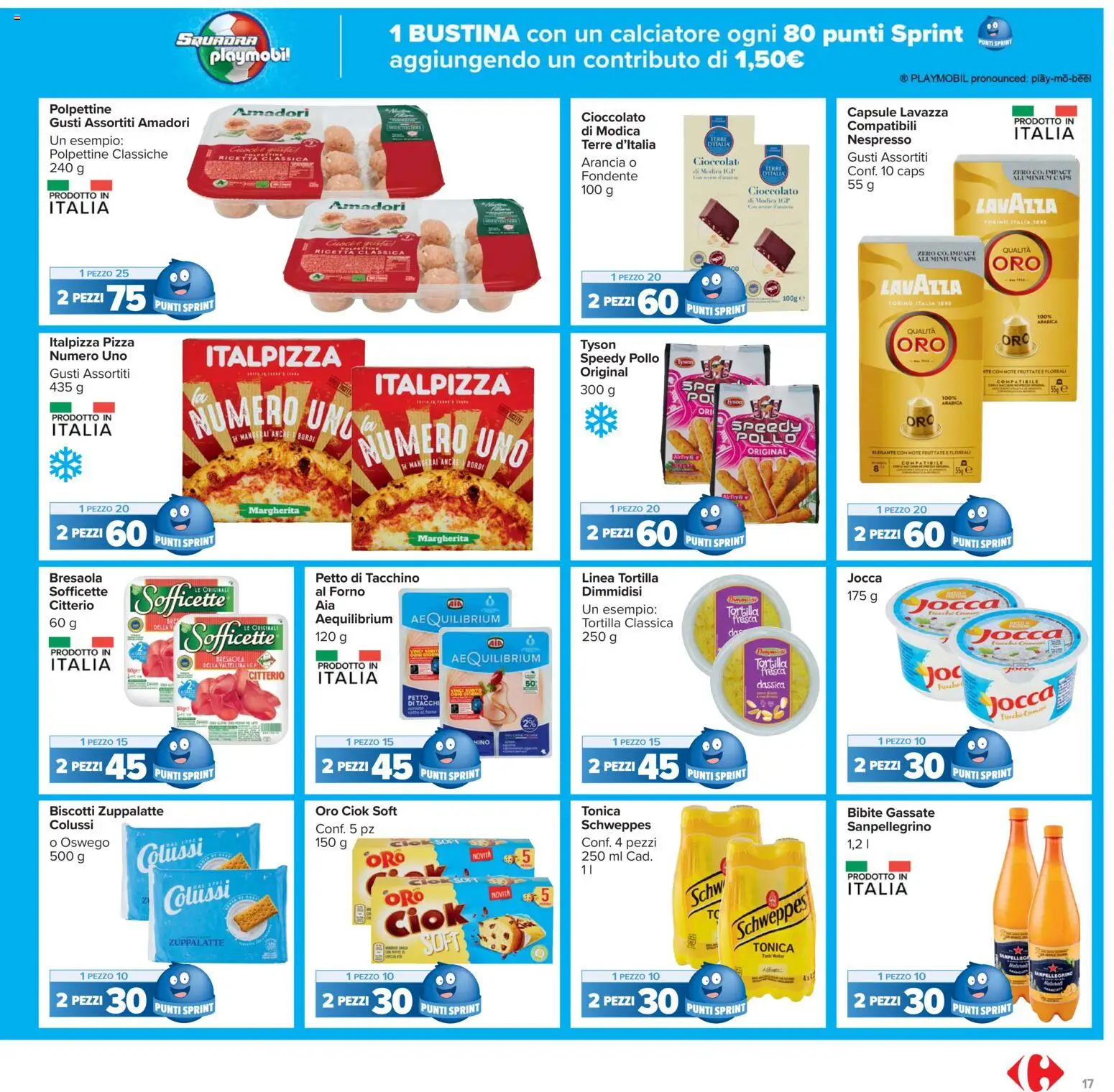 Volantino Carrefour del 02.12.2025 | Pagina: 17 | Prodotti: Cioccolato, Biscotti, Tacchino, Arancia