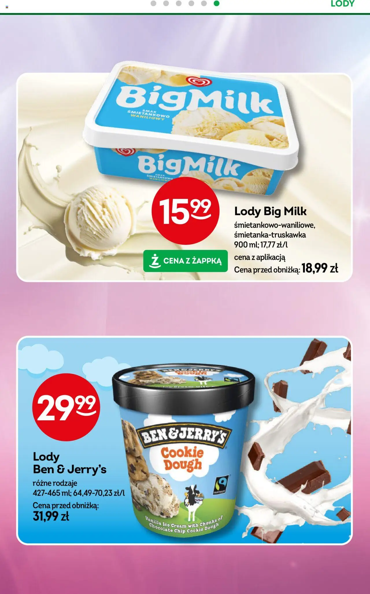 Żabka Gazetka od 04.06.2025 | Strona: 39 | Produkty: Big Milk, Lody