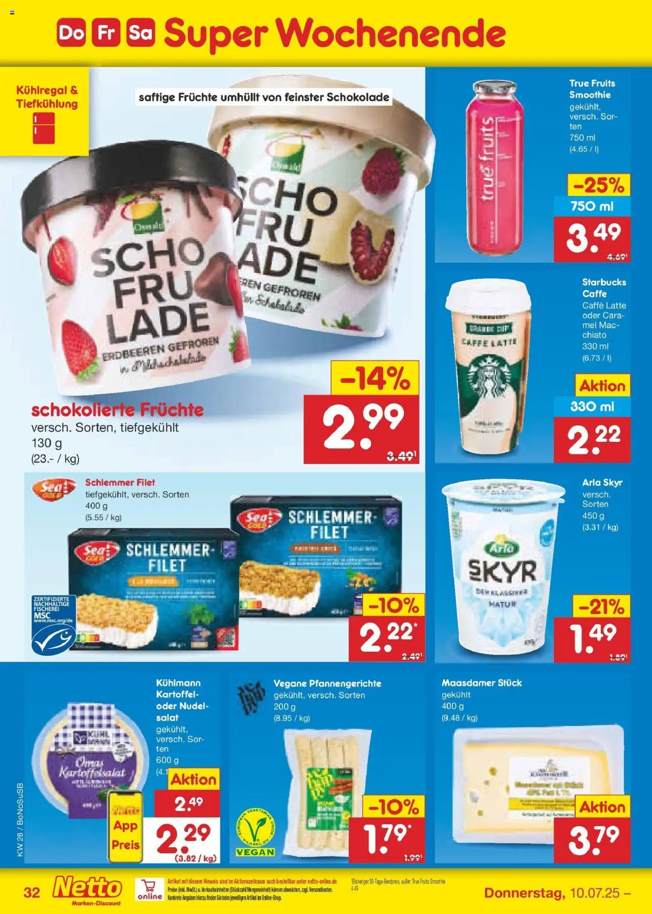 Netto Marken-Discount prospekt Herne	 - gültig ab dem 07.07.2025 | Seite: 48 | Produkte: Schokolade, Pasta, Erdbeeren, Salat