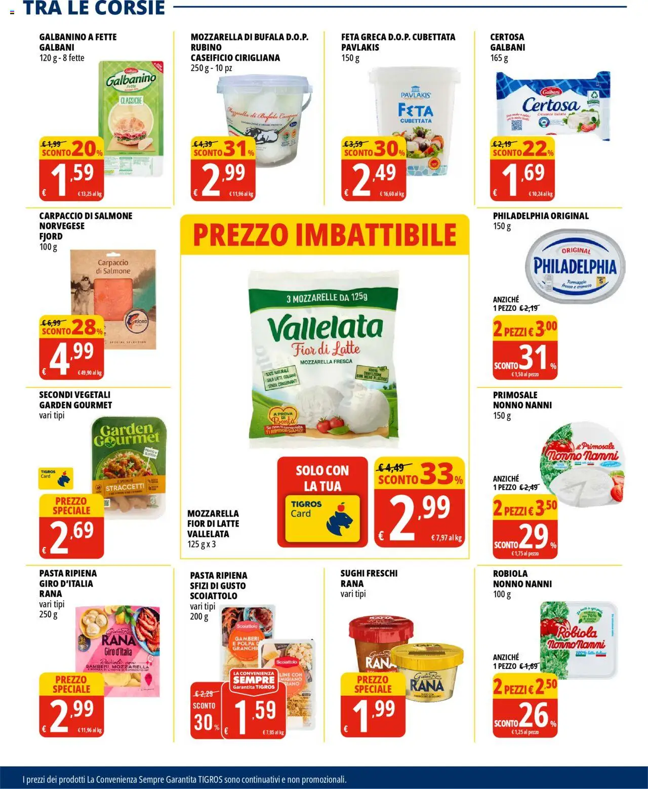 Volantino Tigros del 19.08.2025 | Pagina: 7 | Prodotti: Gamberi, Latte, Feta, Robiola