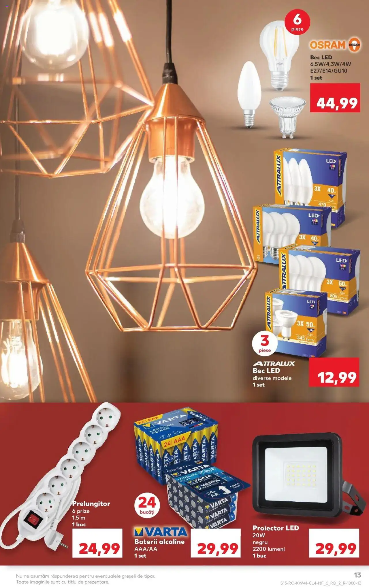Noul catalog Kaufland – valabil de la 08.10.2025 | Pagină: 13 | Produse: Prize, Bec, Prelungitor, Babak