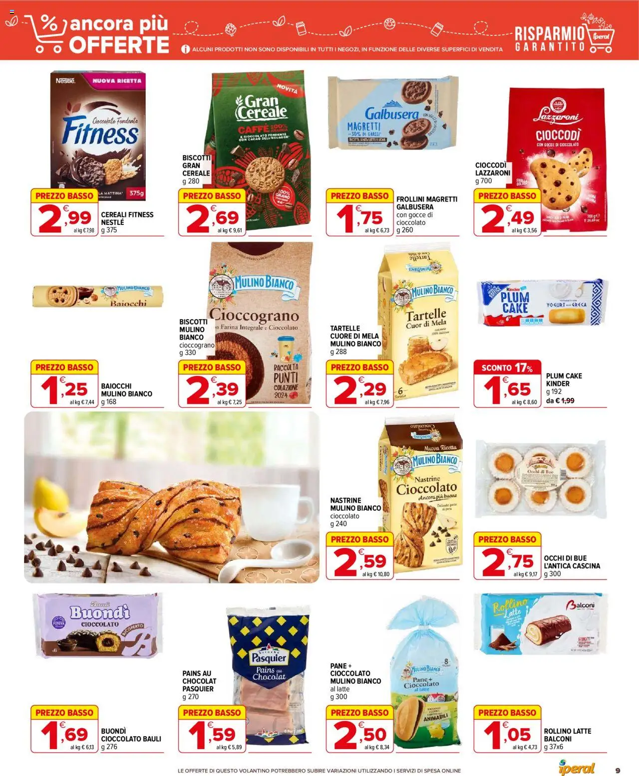 Volantino Iperal del 18.06.2025 | Pagina: 9 | Prodotti: Yogurt, Pane, Caffè, Croissant