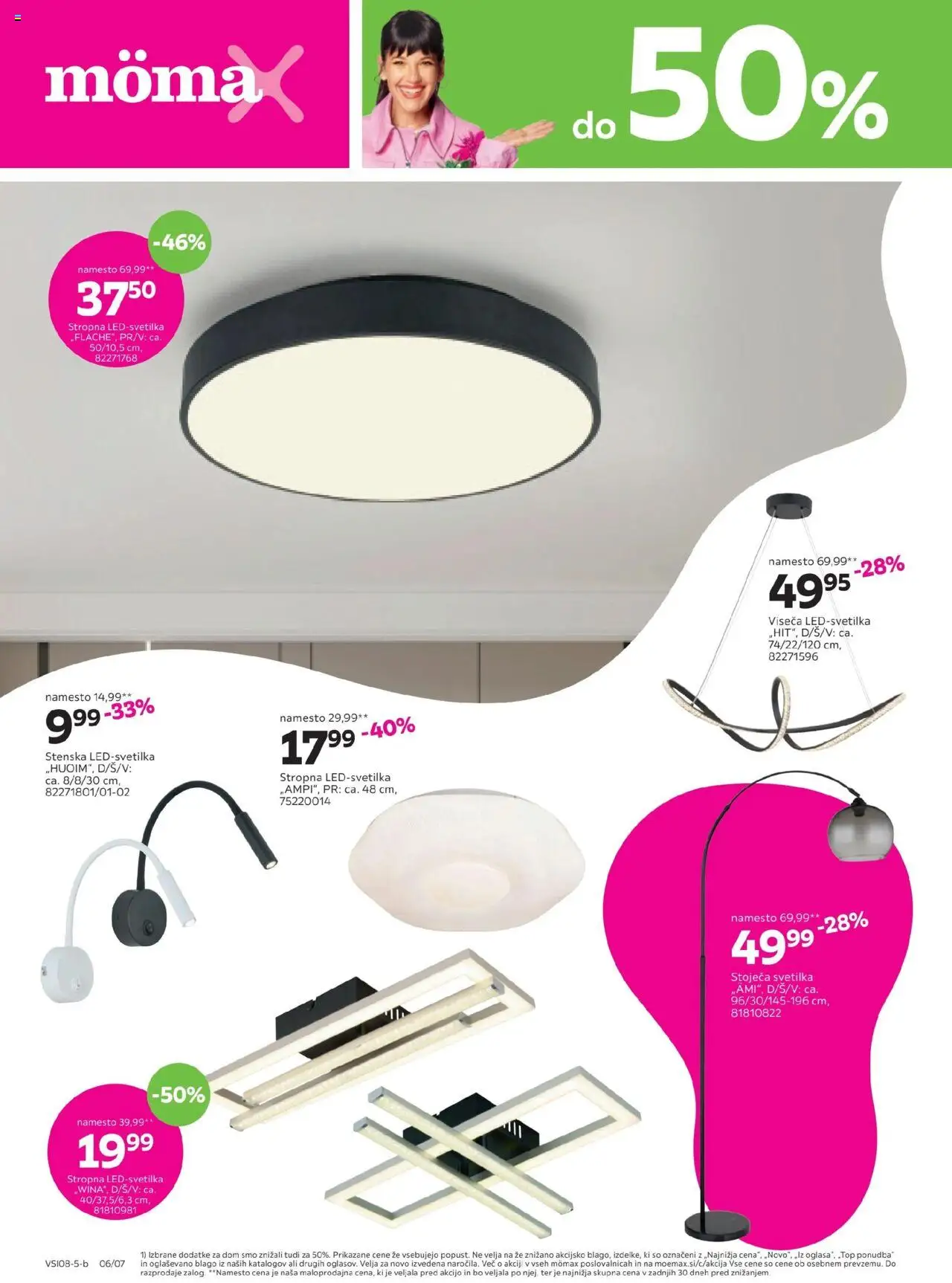 Mömax katalog  do -50% na izbrane dodatke za dom │ velja od 04.08.2025 | Stran: 6 | Izdelki: Svetilka